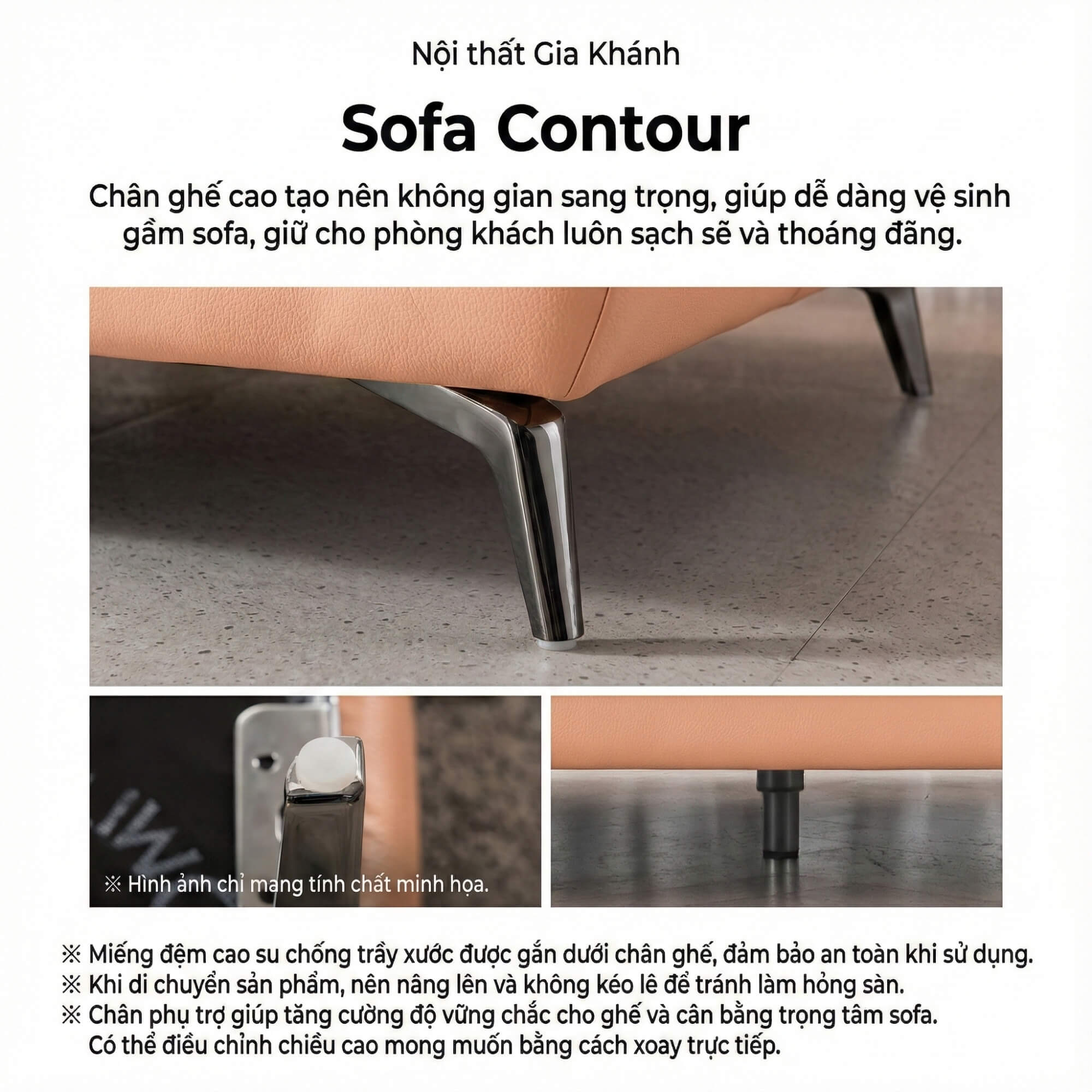 Sofa CONTOUR - Sofa Băng Nhỏ Gọn 2 Chỗ Cho Chung Cư 