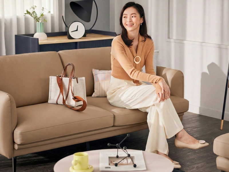 Sofa DELICA – Sofa Da Băng Đôi Cao Cấp Nhỏ Gọn Cho Phòng Khách Mini