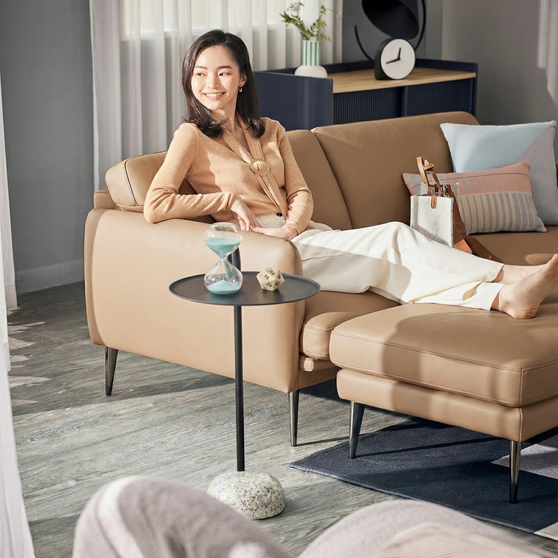 Sofa DELICA – Sofa Da Băng Đôi Cao Cấp Nhỏ Gọn Cho Phòng Khách Mini