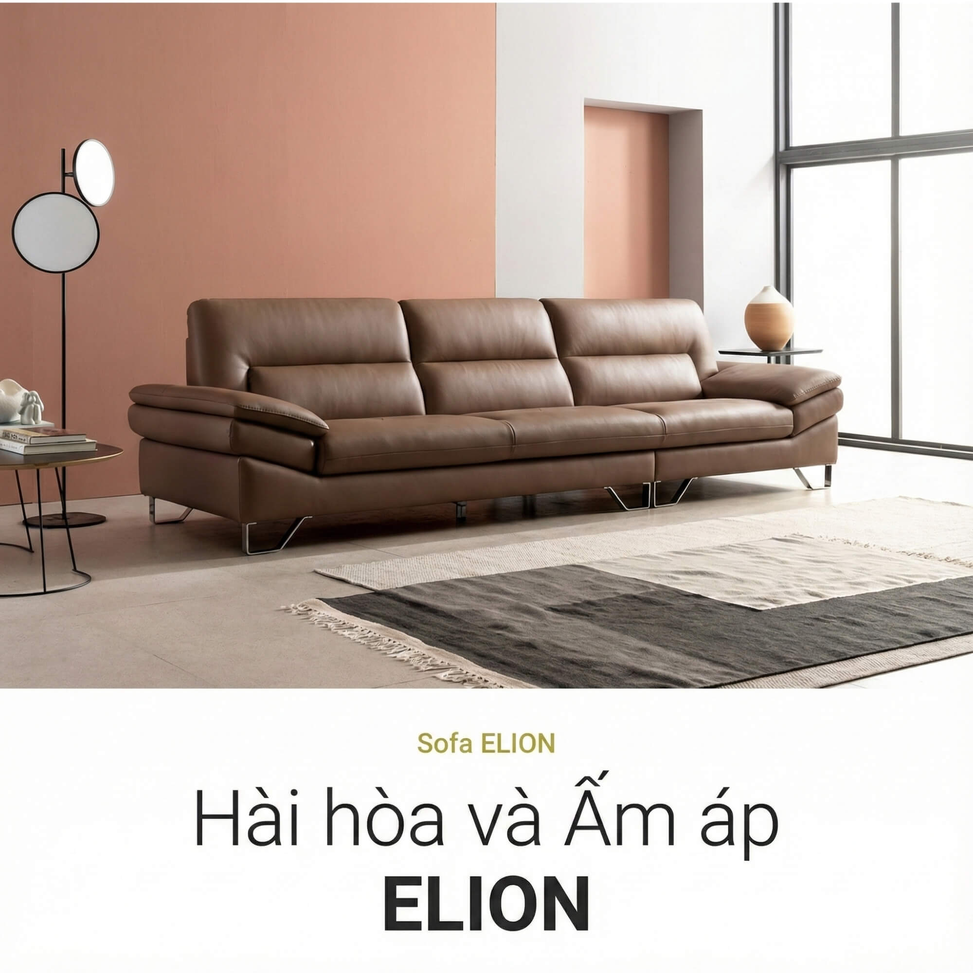 Sofa ELION – Sofa Văng Da Cao Cấp Hiện Đại Thiết Kế Tay Daybed