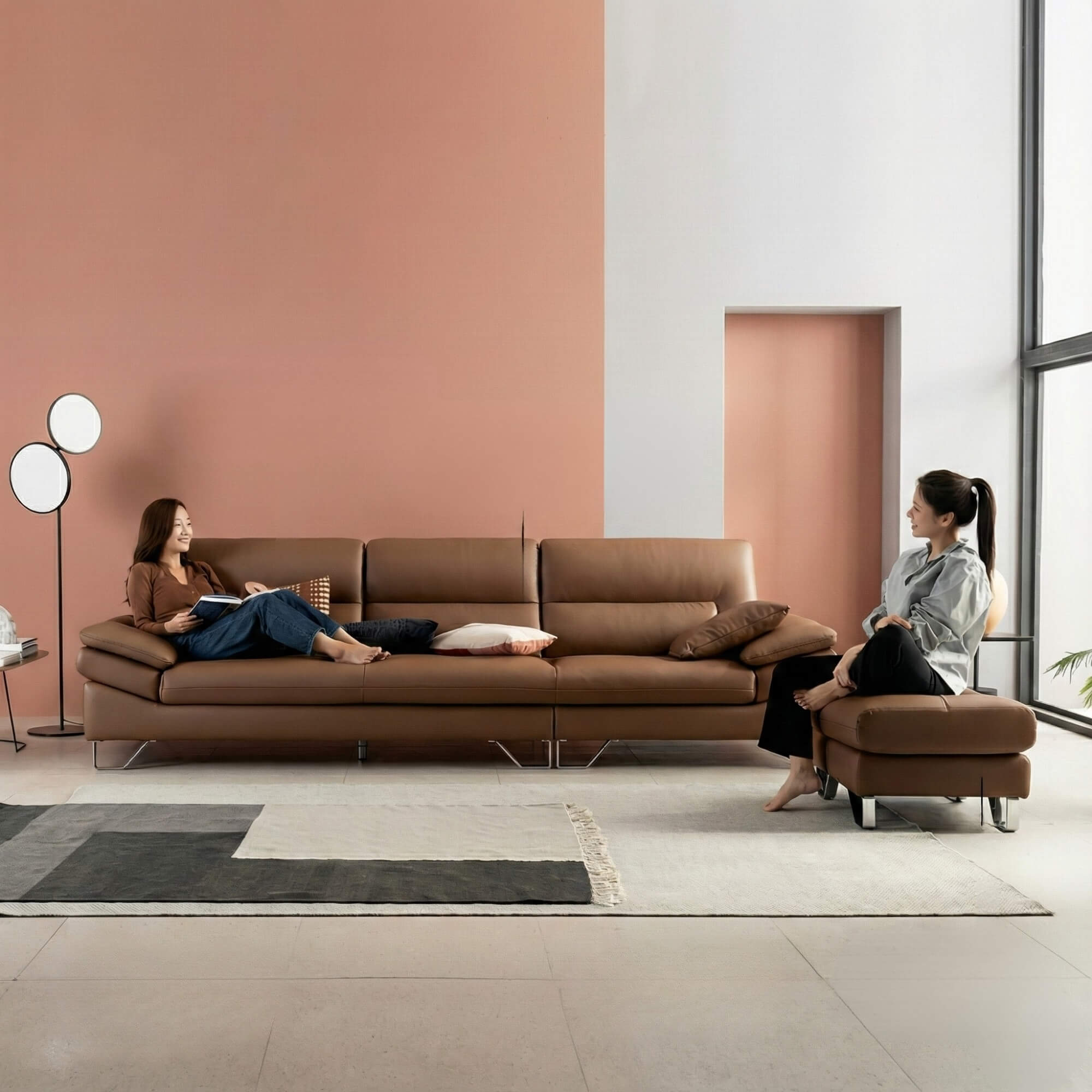 Sofa ELION – Sofa Văng Da Cao Cấp Hiện Đại Thiết Kế Tay Daybed