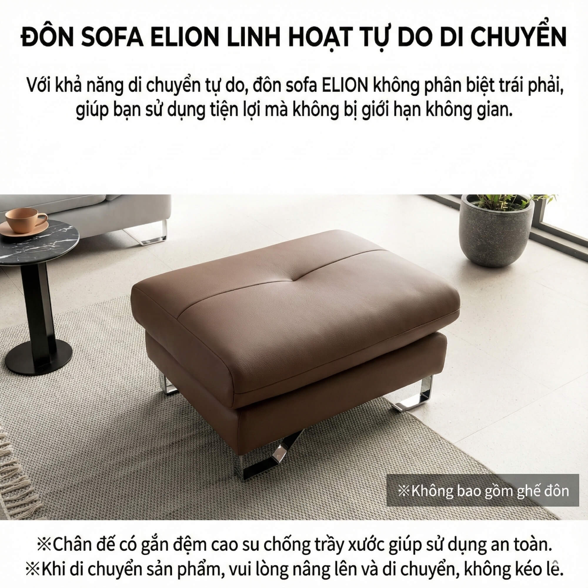 Sofa ELION – Sofa Văng Da Cao Cấp Hiện Đại Thiết Kế Tay Daybed