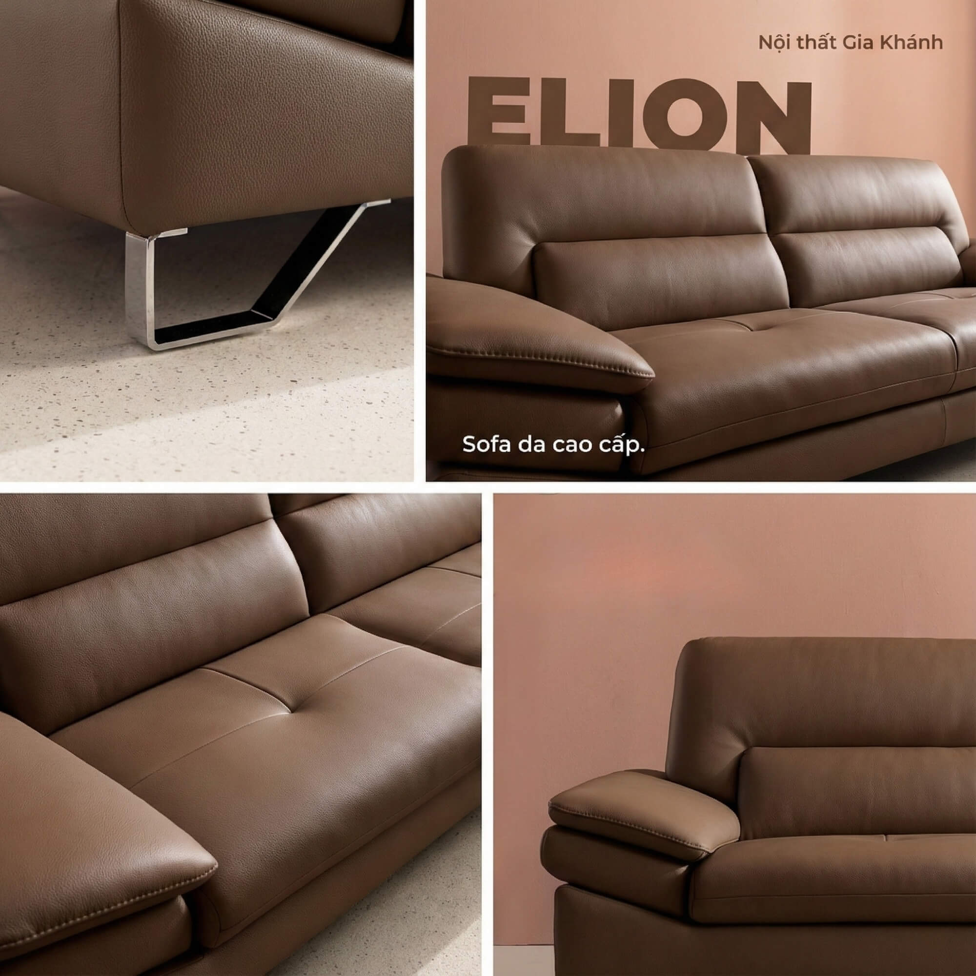Sofa ELION – Sofa Văng Da Cao Cấp Hiện Đại Thiết Kế Tay Daybed