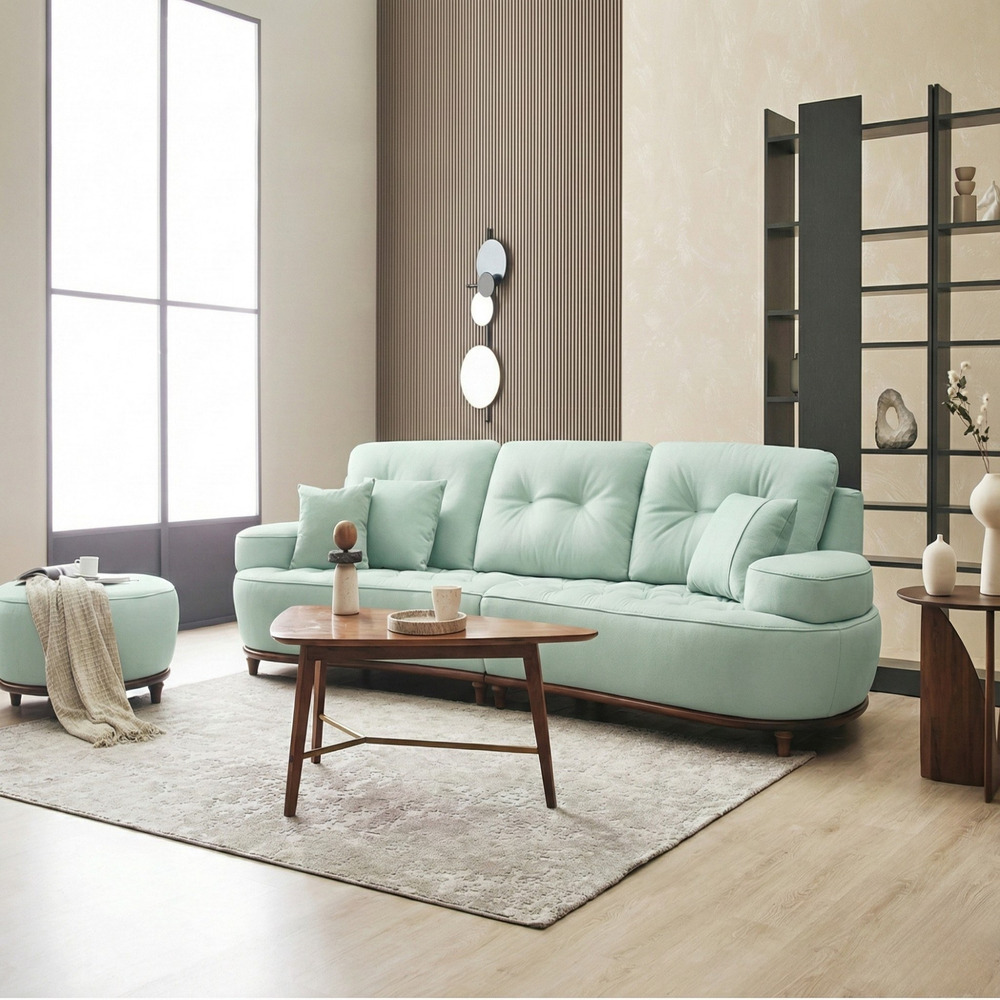 Sofa NOURA – Sofa Băng Lưng Cong Độc Lạ Bọc Da Cao Cấp Sang Trọng