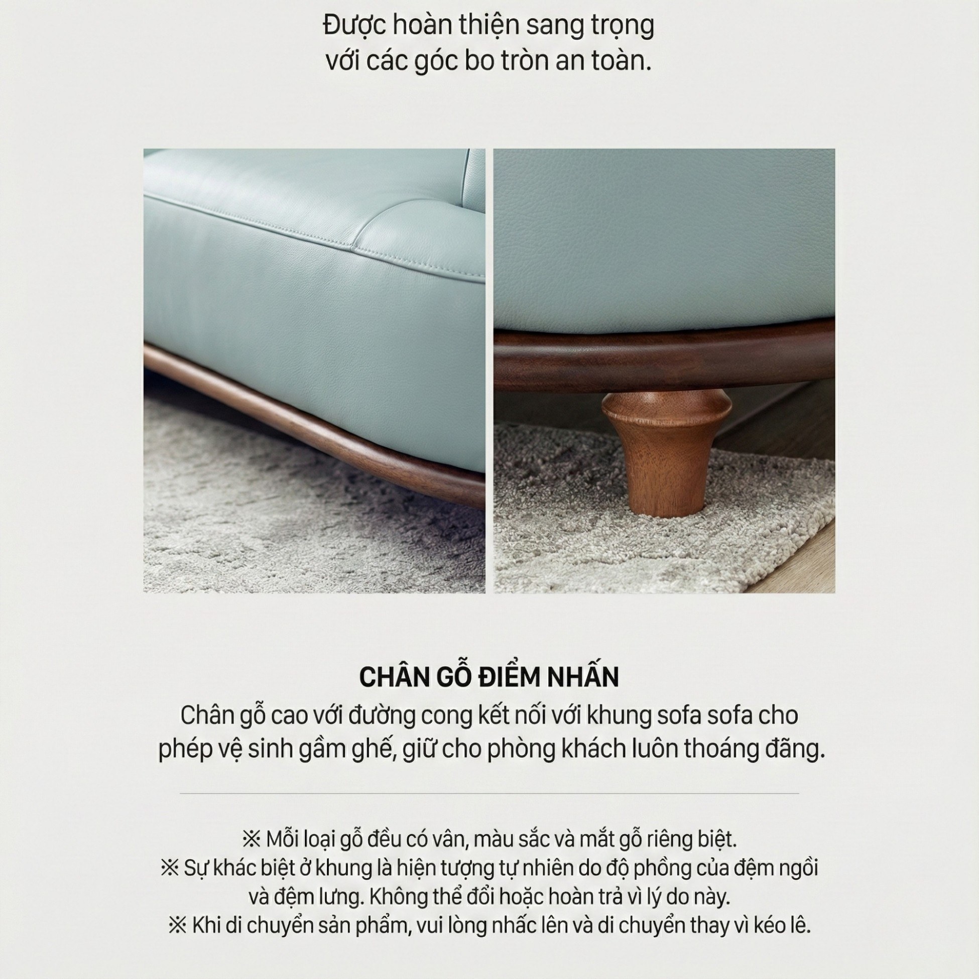 Sofa NOURA – Sofa Băng Lưng Cong Độc Lạ Bọc Da Cao Cấp Sang Trọng