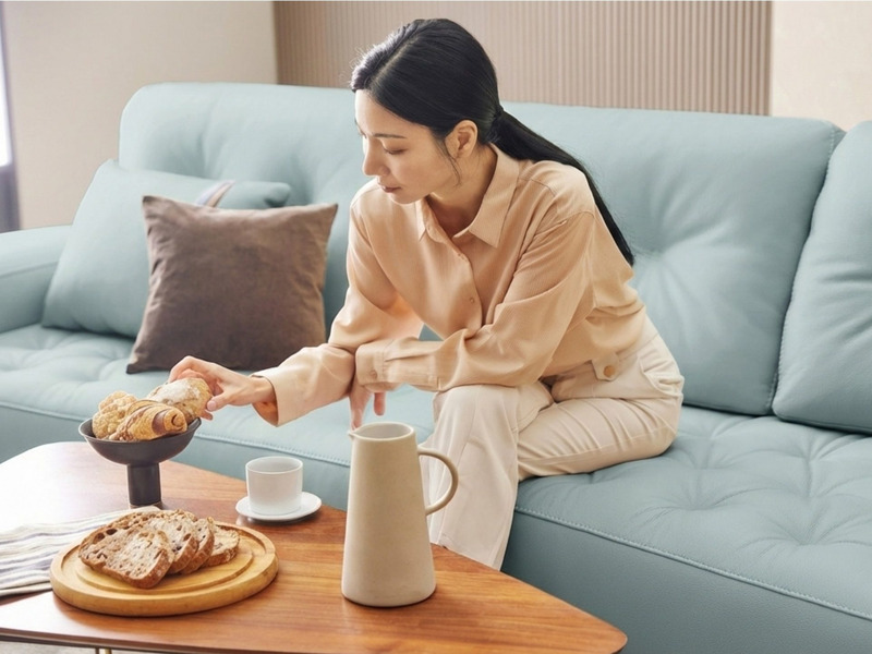 Sofa NOURA – Sofa Băng Lưng Cong Độc Lạ Bọc Da Cao Cấp Sang Trọng