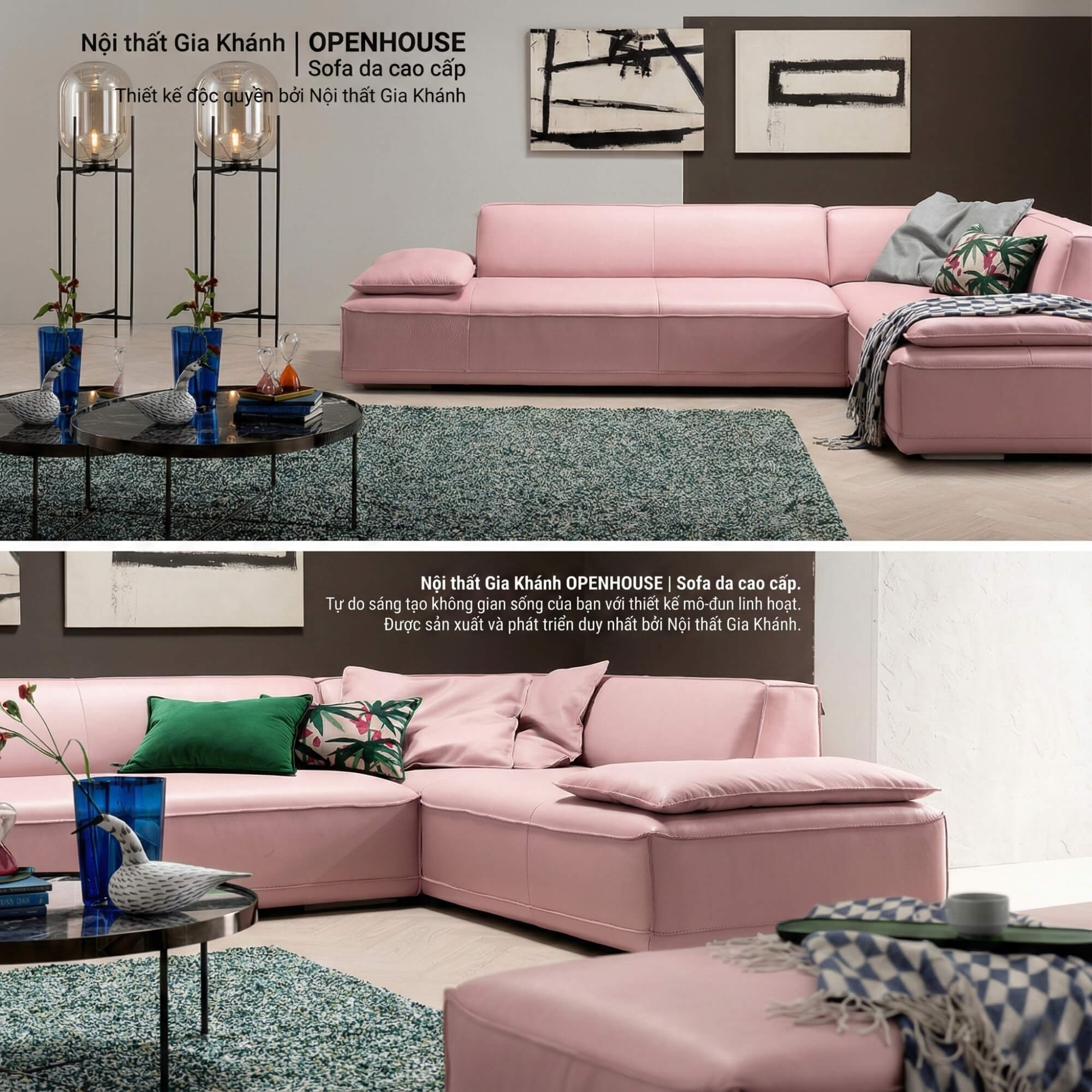 Sofa Openhouse – Sofa Góc Hiện Đại Da Cao Cấp Cỡ Lớn Cho Sự Thoải Mái