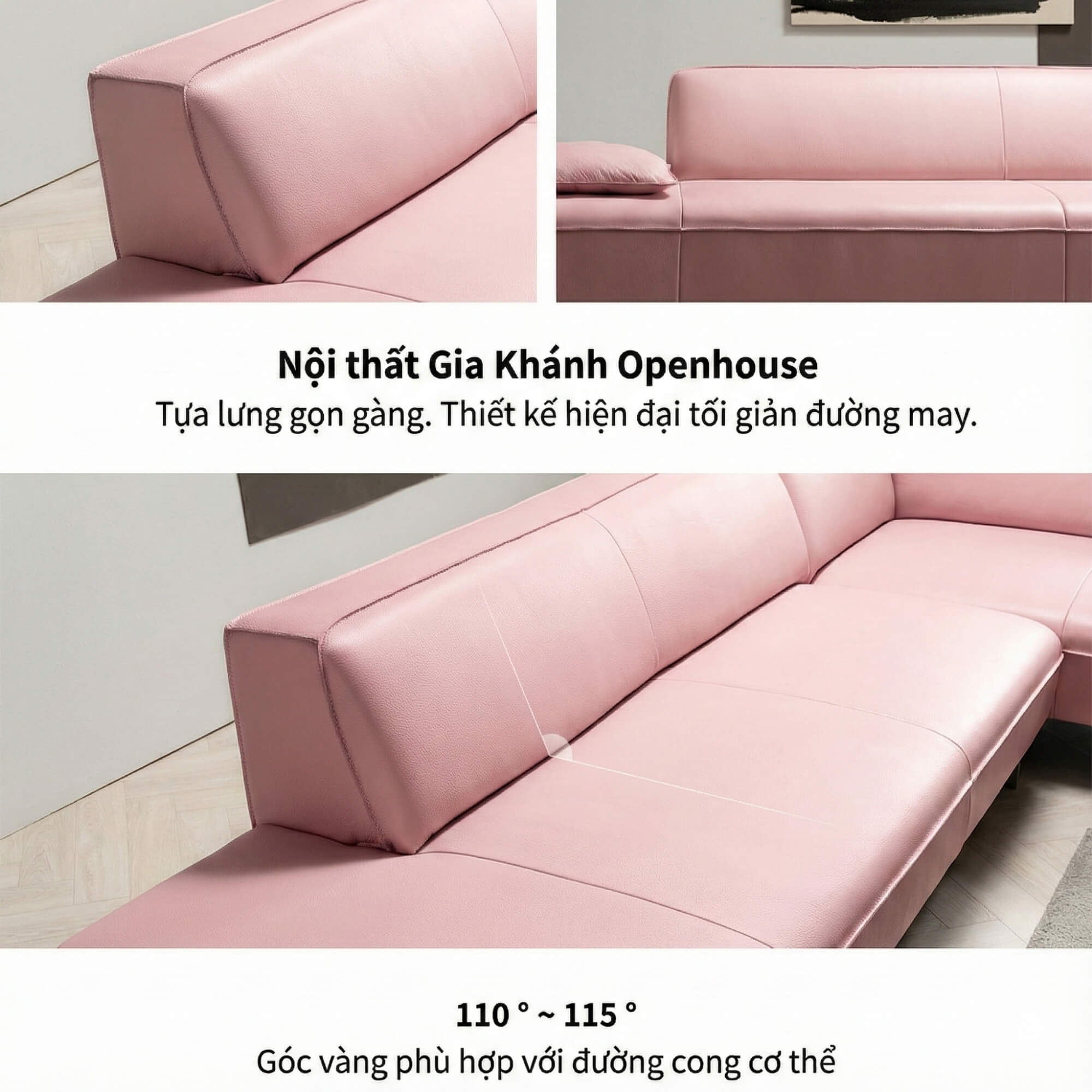 Sofa Openhouse – Sofa Góc Hiện Đại Da Cao Cấp Cỡ Lớn Cho Sự Thoải Mái