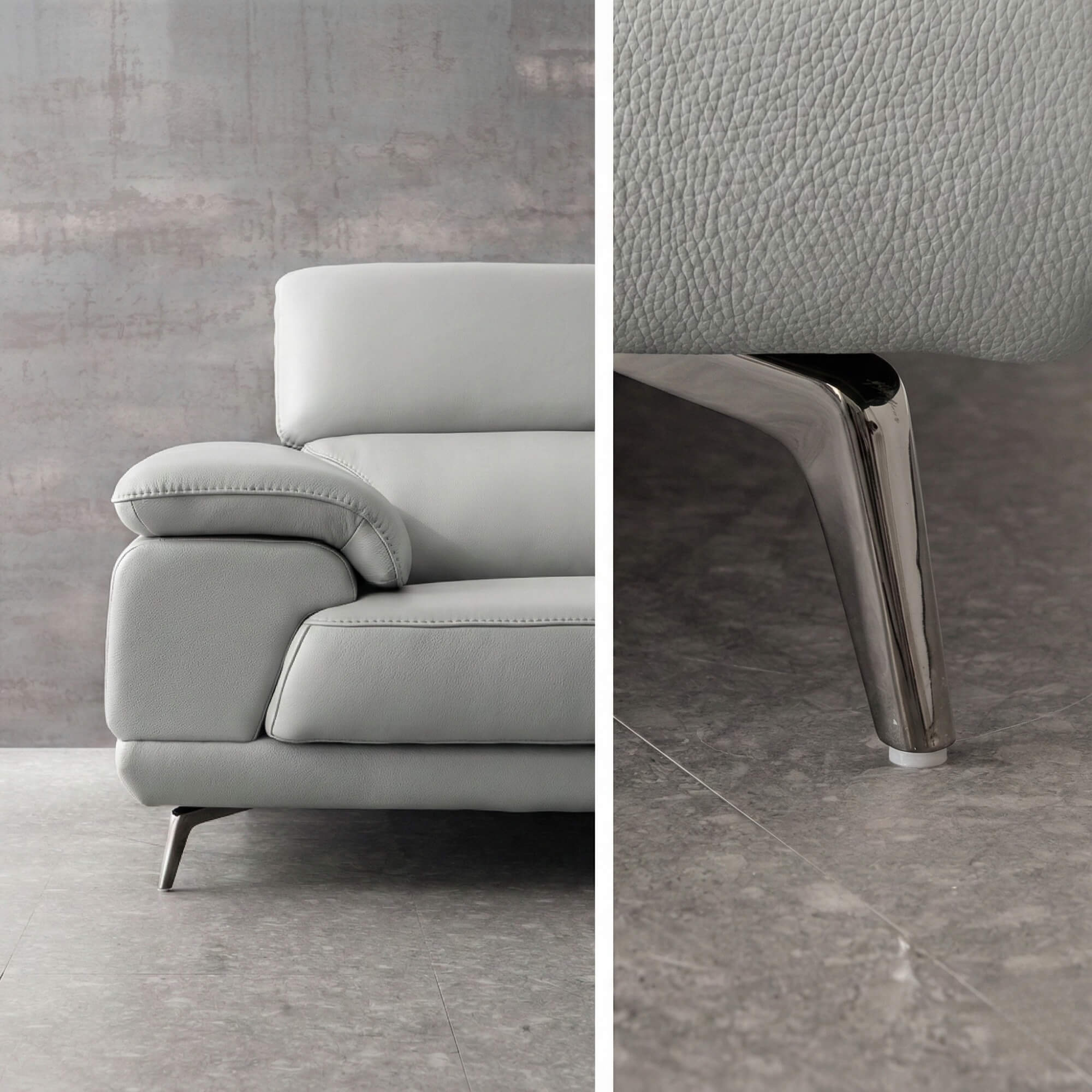 Sofa ROWAN – Sofa Phòng Khách Hiện Đại Bọc Da Với Đầu Thông Minh