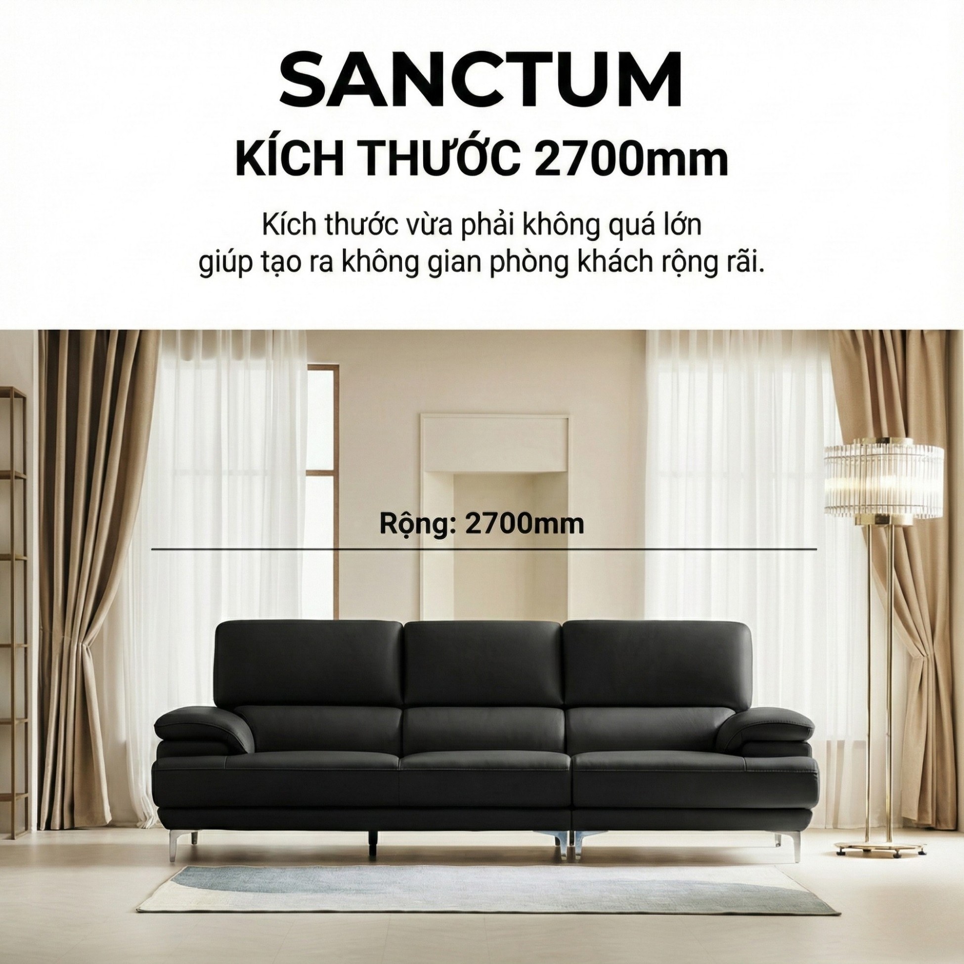Sofa SANCTUM – Sofa Da Cao Cấp Hiện Đại Tối Ưu Sự Êm Ái