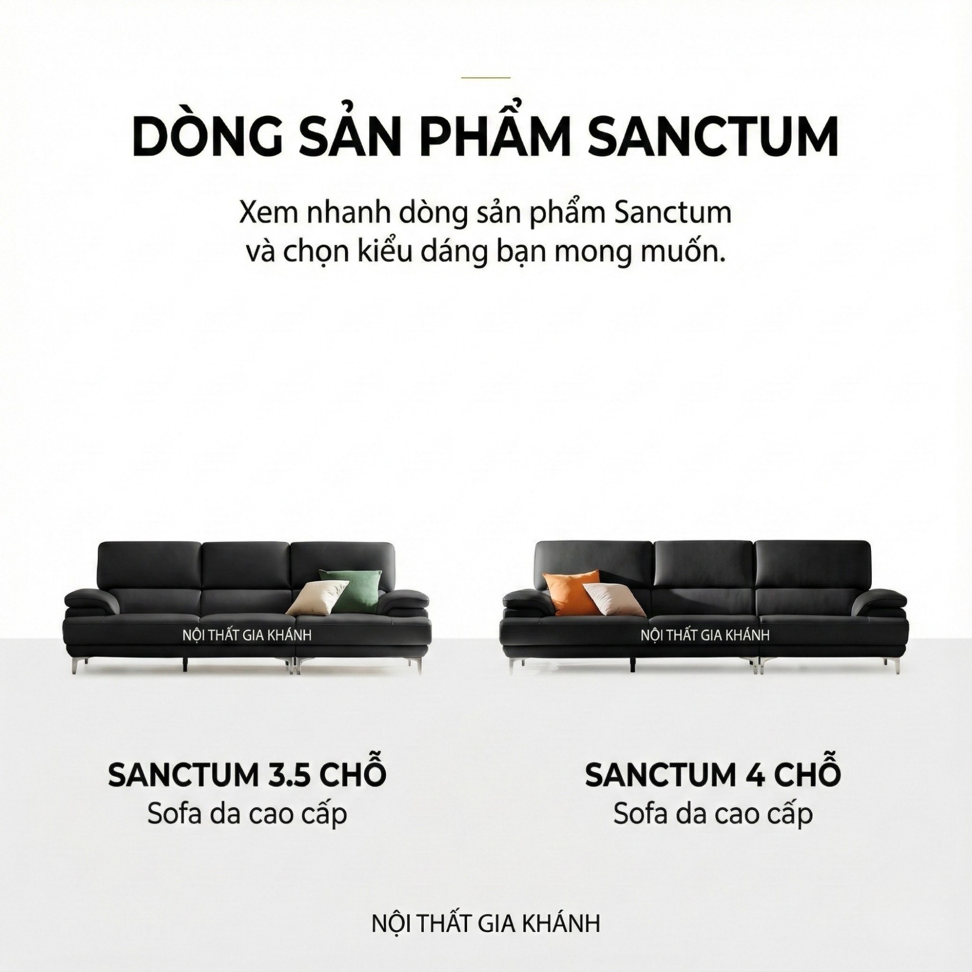Sofa SANCTUM – Sofa Da Cao Cấp Hiện Đại Tối Ưu Sự Êm Ái