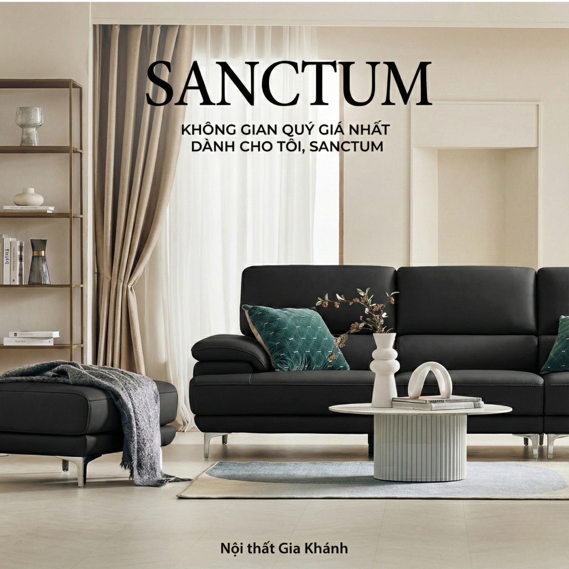 Sofa SANCTUM – Sofa Da Cao Cấp Hiện Đại Tối Ưu Sự Êm Ái