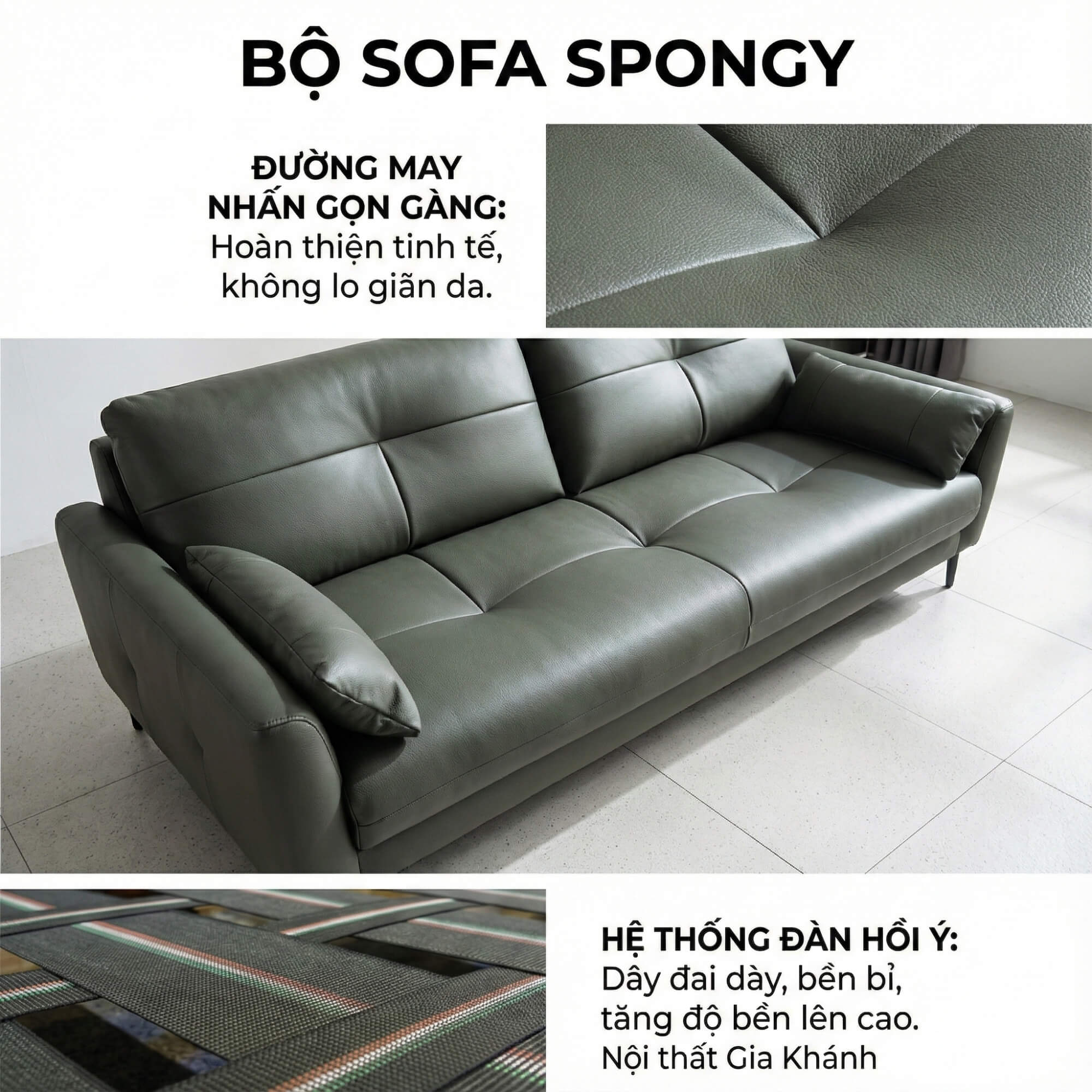 Sofa SPONGY - Sofa Băng 2 Chỗ Nhỏ Gọn Và Êm Ái