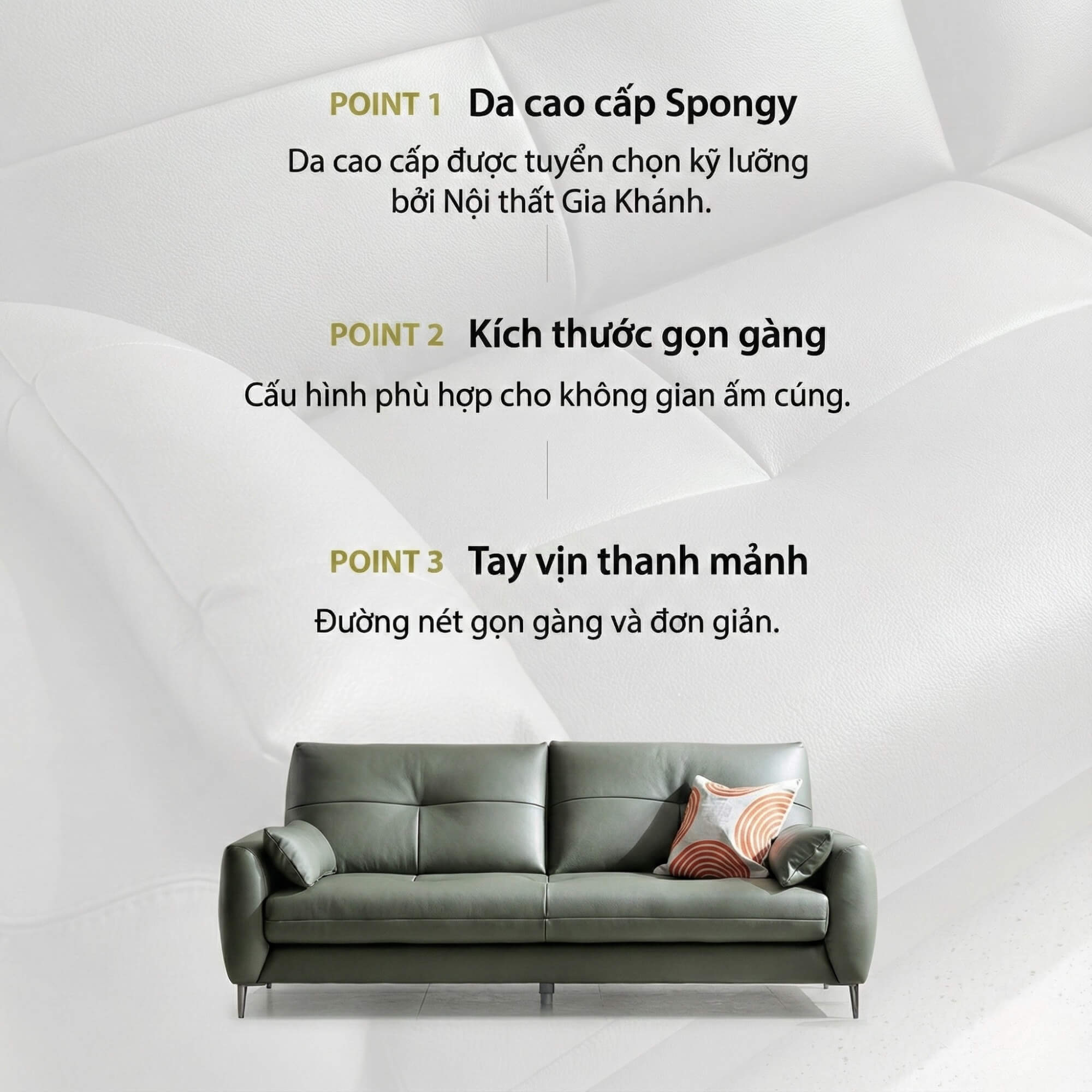Sofa SPONGY - Sofa Băng 2 Chỗ Nhỏ Gọn Và Êm Ái