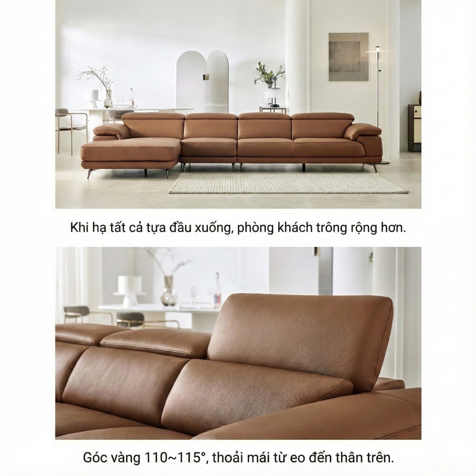 Sofa TEDDY – Sofa Hiện Đại Bọc Da Cao Cấp Thiết Kế Tinh Tế Êm Ái