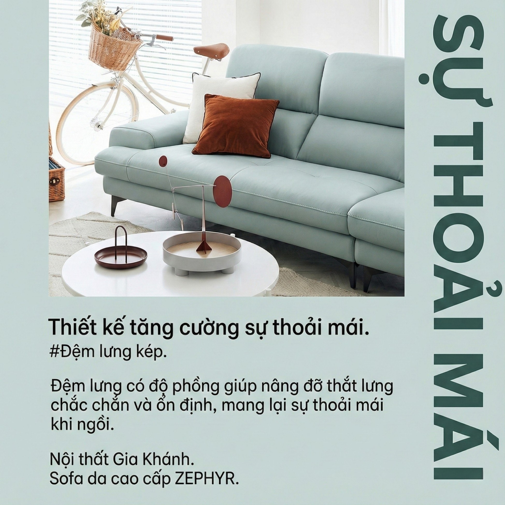 Sofa ZEPHYR – Sofa Da Cao Cấp Hiện Đại Êm Ái Tối Ưu