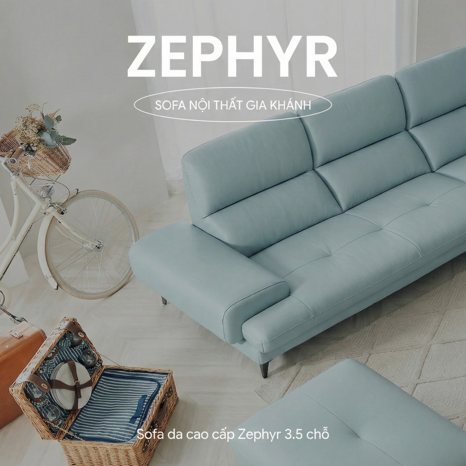 Sofa ZEPHYR – Sofa Da Cao Cấp Hiện Đại Êm Ái Tối Ưu