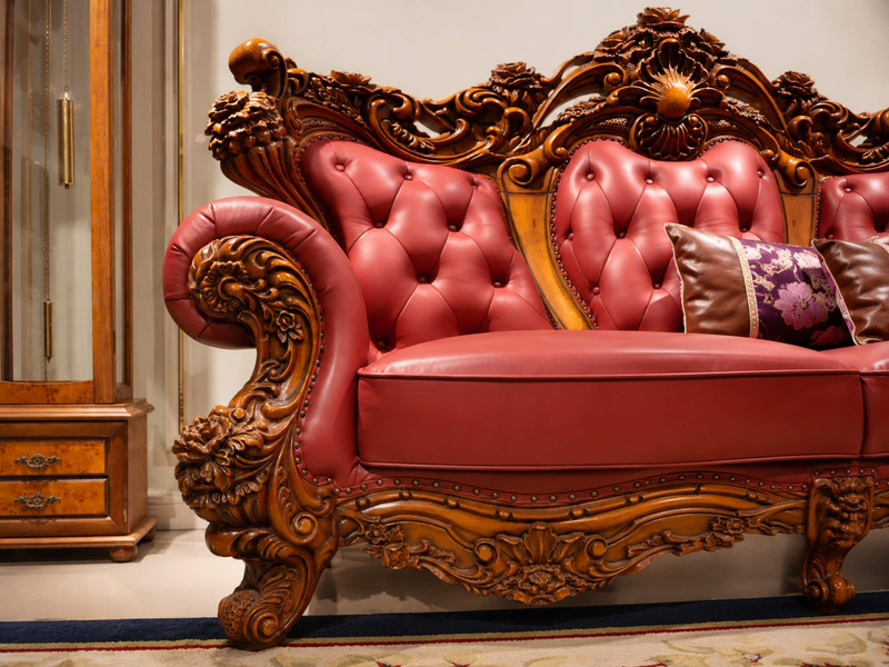 Góc chụp cận cảnh phần lưng và tay vịn của ghế sofa 2 băng GA65, nhấn mạnh vào sự tinh xảo của khung gỗ sồi OAK màu nâu ấm…