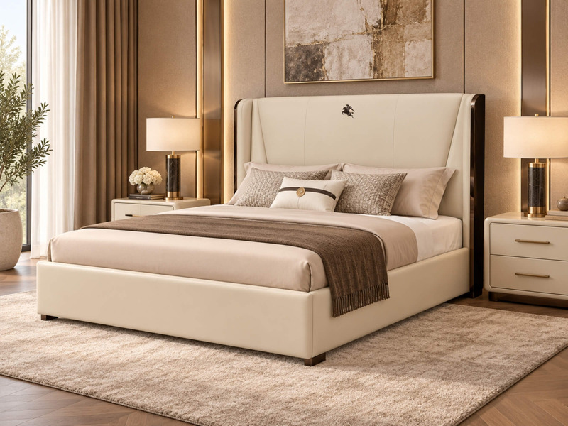 Giường Ngủ MONACO - Giường Bọc Da Luxury Quý Phái GIQF801-18 – ảnh 7