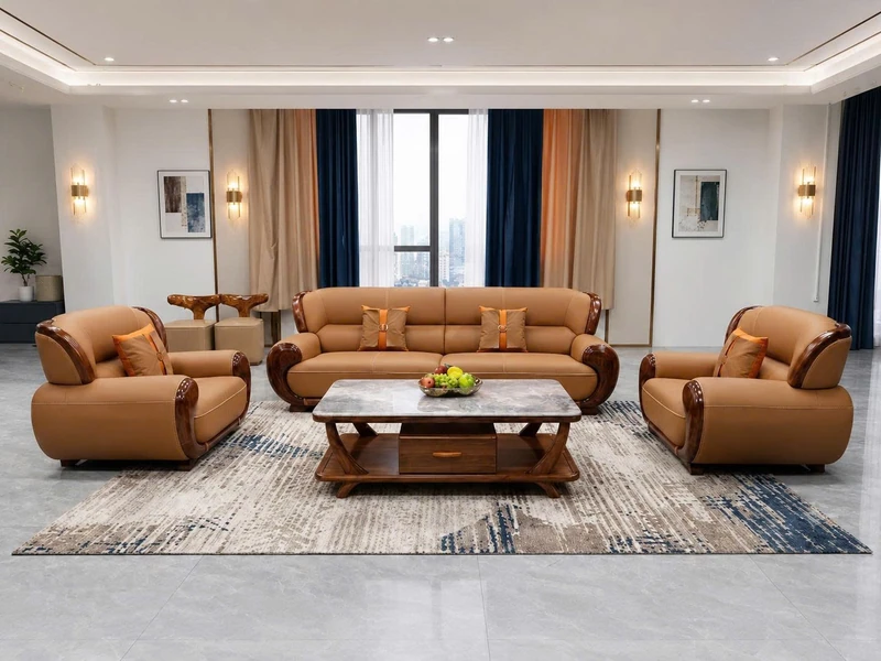 Bộ Sofa ARCO - Sofa Gỗ Mun Sang Trọng SBF311-114