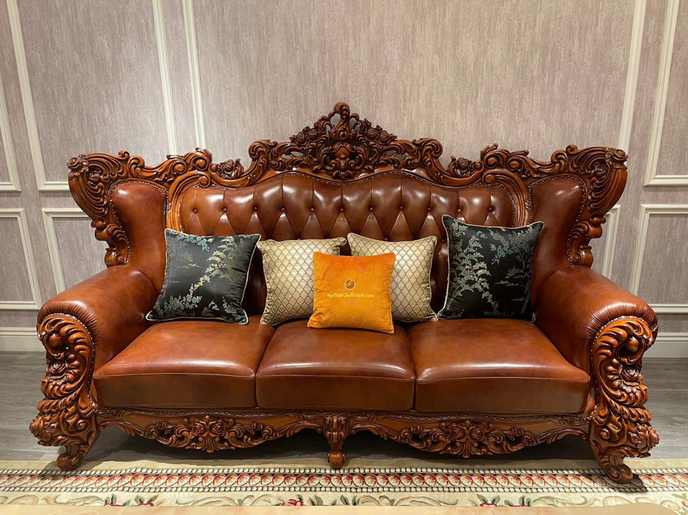 Bộ Sofa Tân Cổ Điển Nhập Khẩu Tuyệt Mỹ Cho Biệt Thự SB923-123