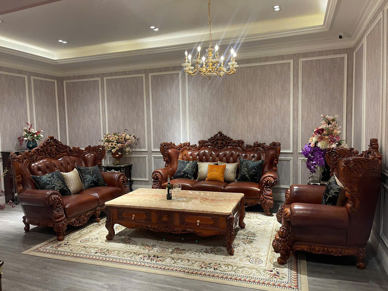 Bộ Sofa Tân Cổ Điển Nhập Khẩu Tuyệt Mỹ Cho Biệt Thự SB923-123 – ảnh 5