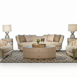 Bộ sofa Phong Cách Mỹ SFM808-113 được chụp chính diện trên nền trắng, làm nổi bật thiết kế cổ điển với đường cong mềm mại…