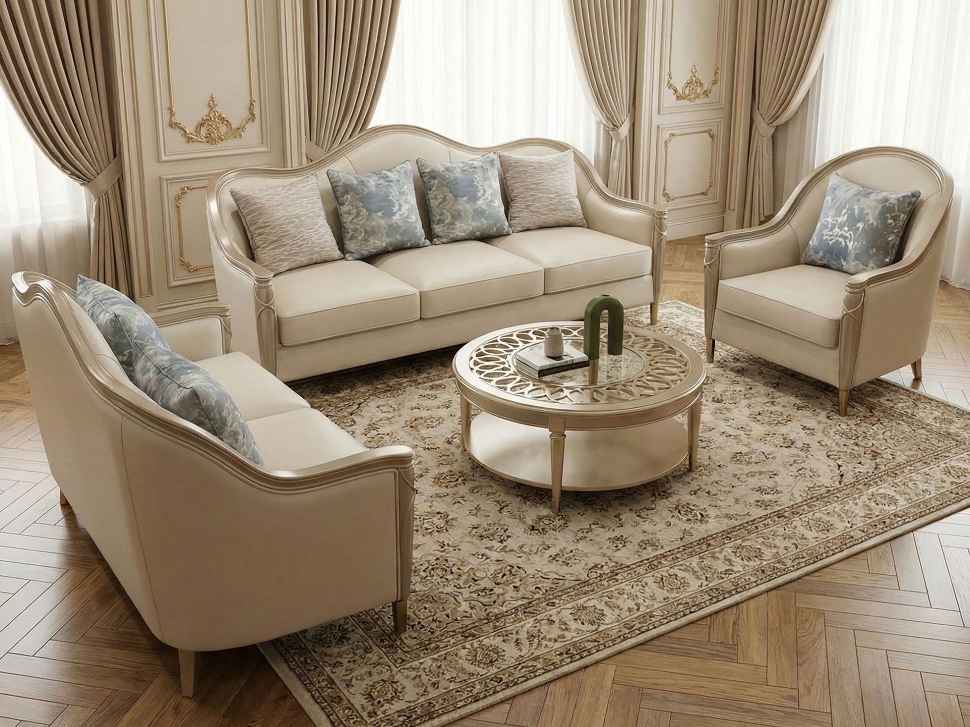 Sofa Tân Cổ Điển Sang Trọng SBM229-123