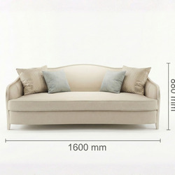 Hình ảnh kỹ thuật của ghế sofa băng 2 chỗ trong bộ SBM203-123, với các thông số kích thước: chiều dài 1600mm, chiều rộng 9…