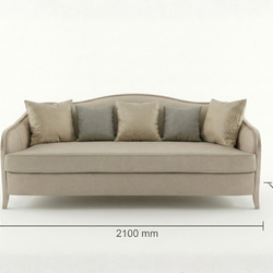 Hình ảnh kỹ thuật của ghế sofa băng 3 chỗ trong bộ SBM203-123, hiển thị rõ các thông số kích thước: chiều dài 2100mm, chiề…