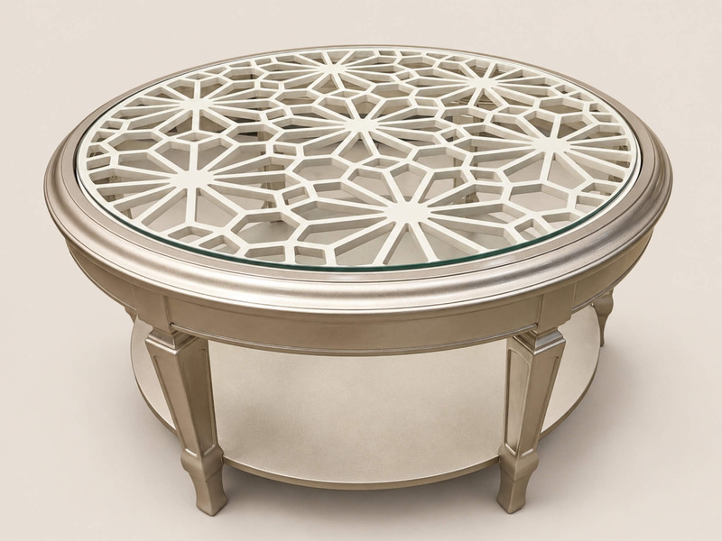 Bàn Trà ASTORIA - Bàn Sofa Tròn Mặt Kính Phong Cách Mỹ BTCJ001-12 – ảnh 7