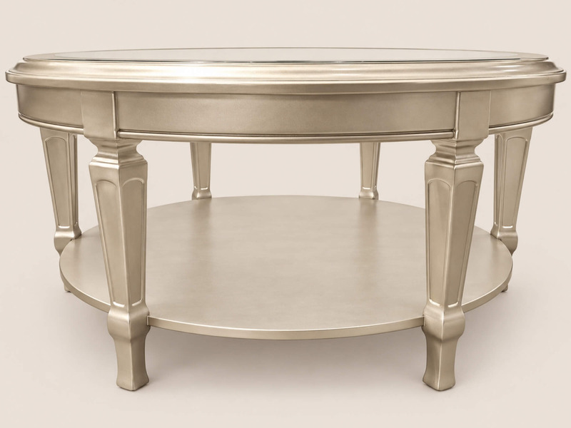Bàn Trà ASTORIA - Bàn Sofa Tròn Mặt Kính Phong Cách Mỹ BTCJ001-12 – ảnh 9