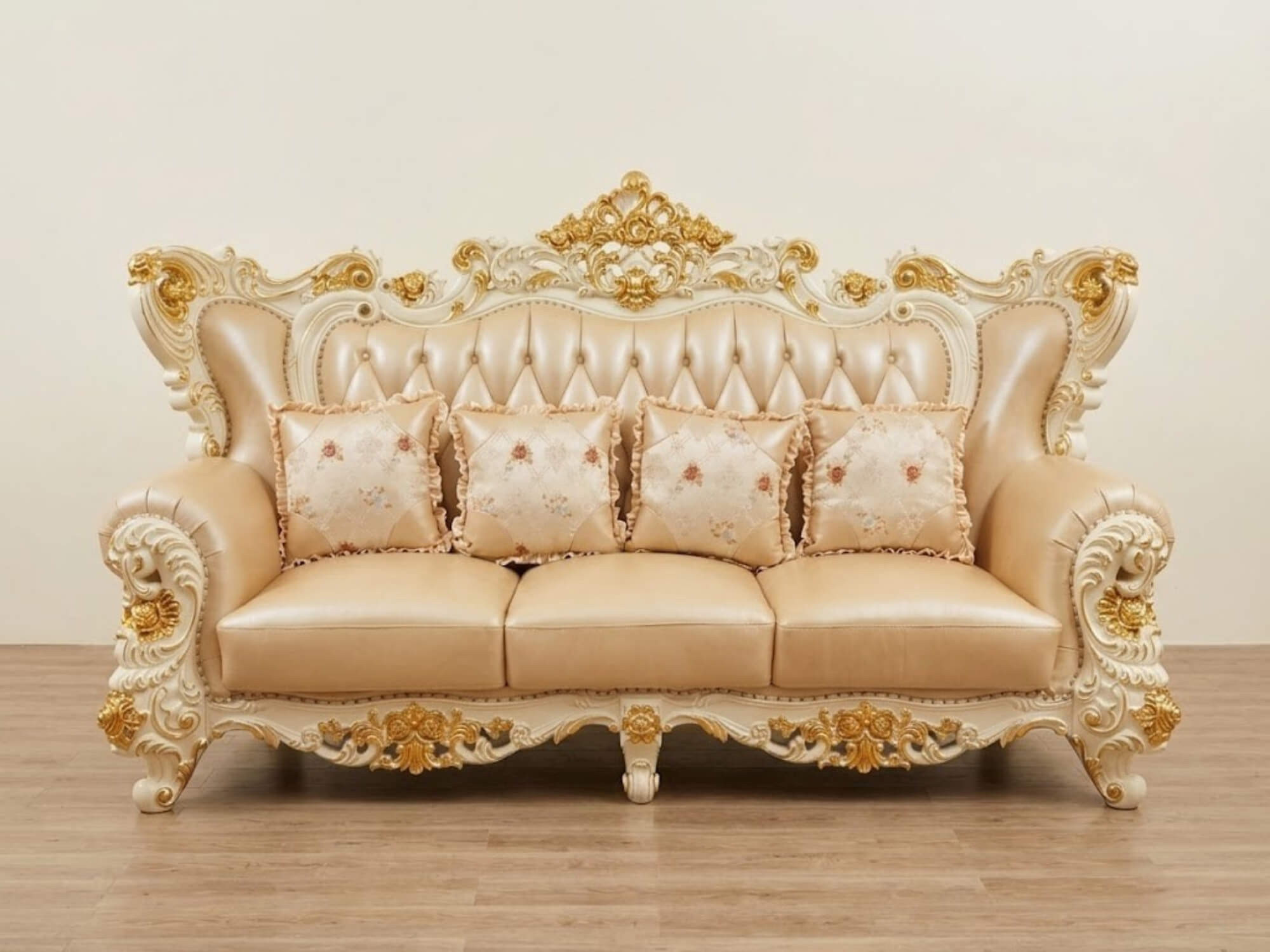 Bộ sofa Tân Cổ Điển Élyséon Dát Vàng Họa Tiết Cho Lâu Đài SB923H-113