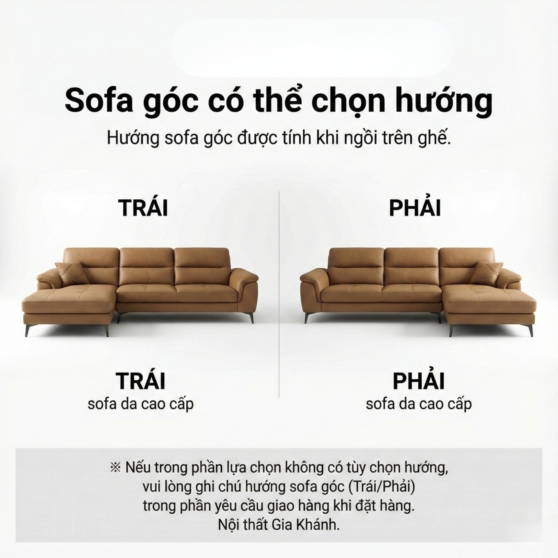 Sofa SEABREE - Sofa Góc Hiện Đại Bọc Da Cho Phòng Khách Chung Cư