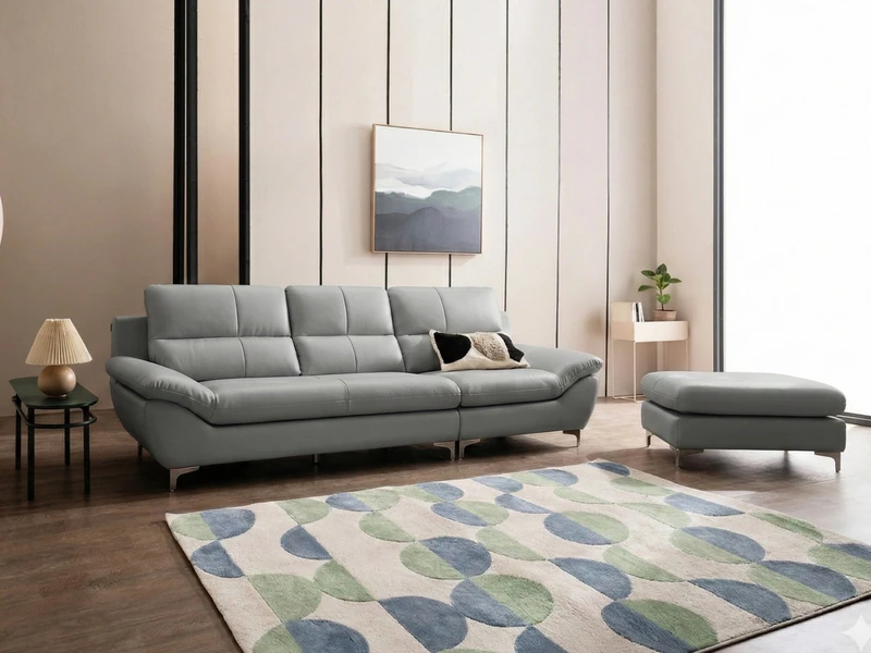 Sofa COASTAL - Sofa Da Hiện Đại Tinh Tế Cho Phòng Khách Trẻ Trung (Hàng Order)
