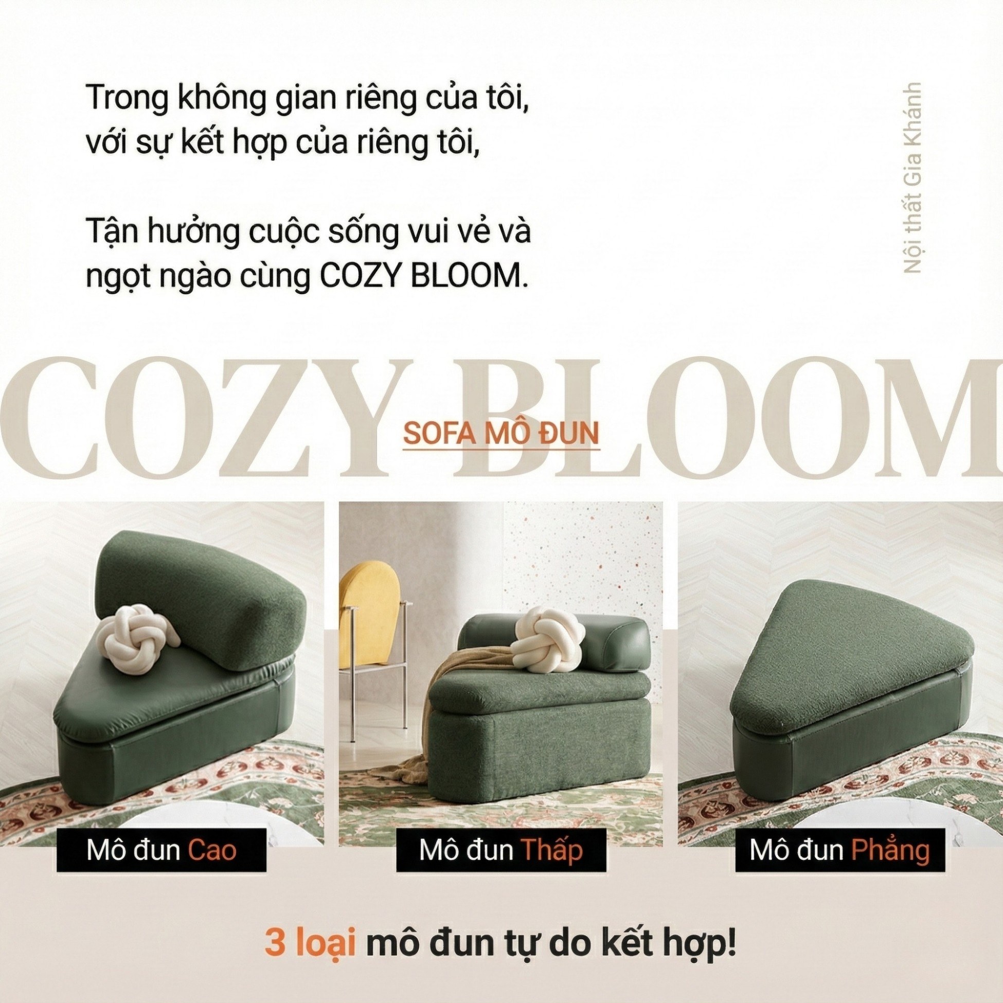 Sofa COZY BLOOM – Sofa Module Tròn Thiết Kế Độc Đáo