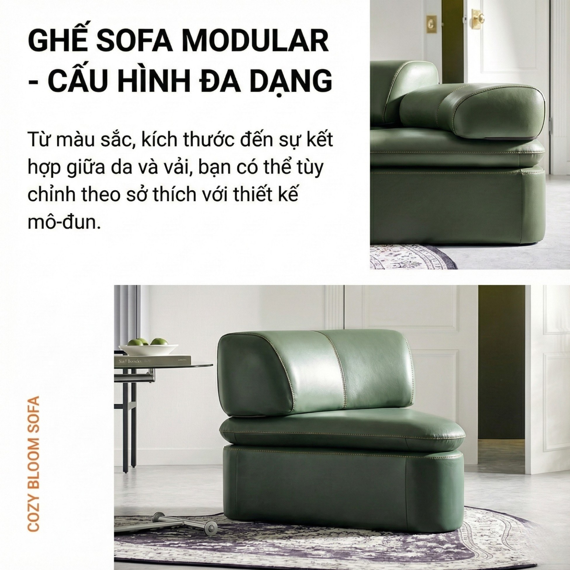 Sofa COZY BLOOM – Sofa Module Tròn Thiết Kế Độc Đáo