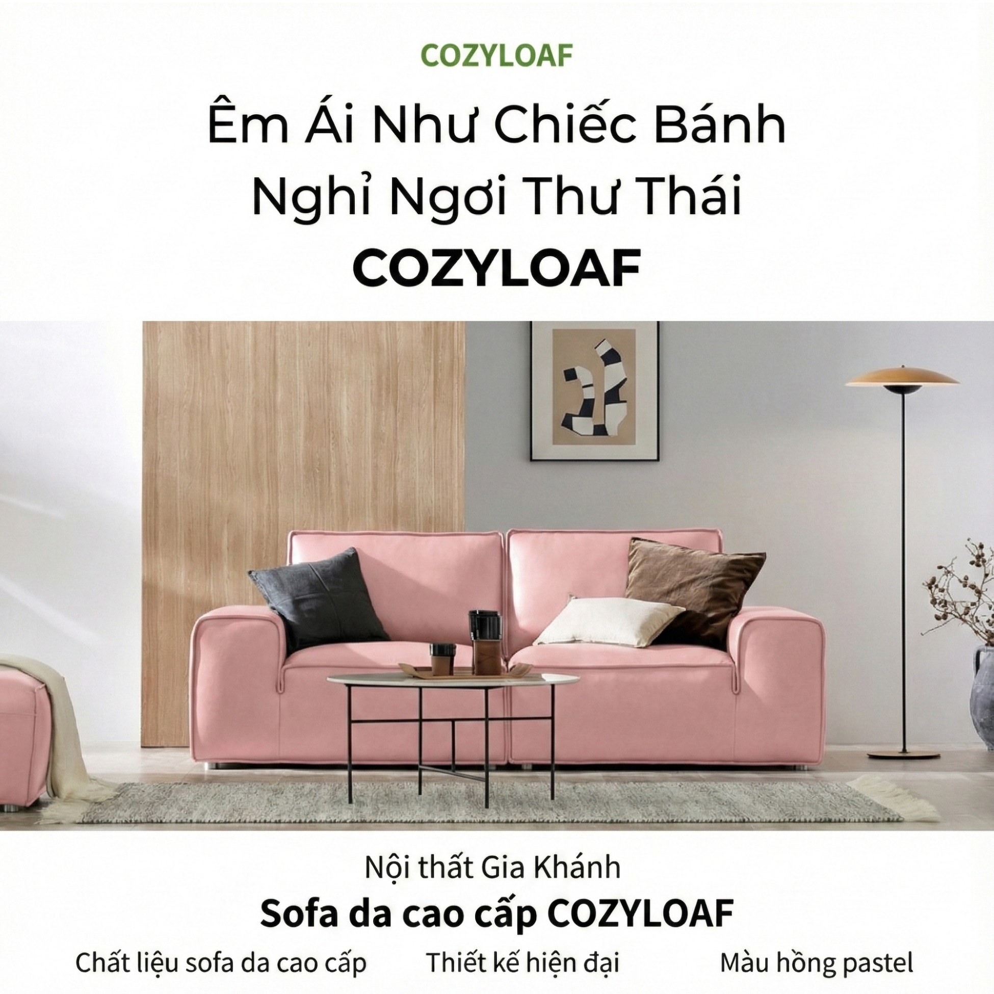 Sofa COZYLOAF – Sofa Da Dáng Băng Hiện Đại Êm Ái Thiết Kế Tối Giản