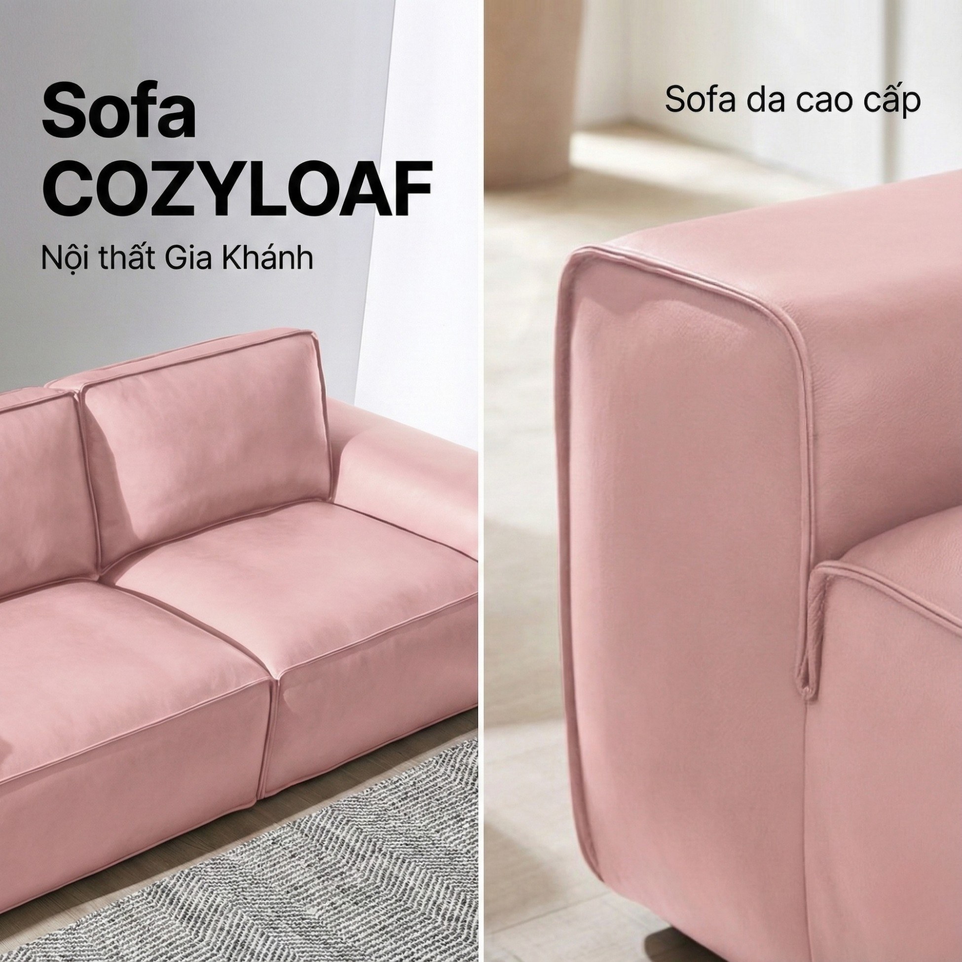 Sofa COZYLOAF – Sofa Da Dáng Băng Hiện Đại Êm Ái Thiết Kế Tối Giản