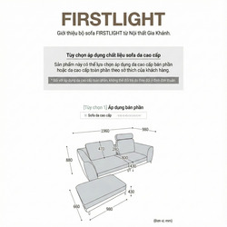 Sofa FIRSTLIGHT - Sofa Băng Bọc Da Cao Cấp Dạng Mô-đun Tùy Chỉnh