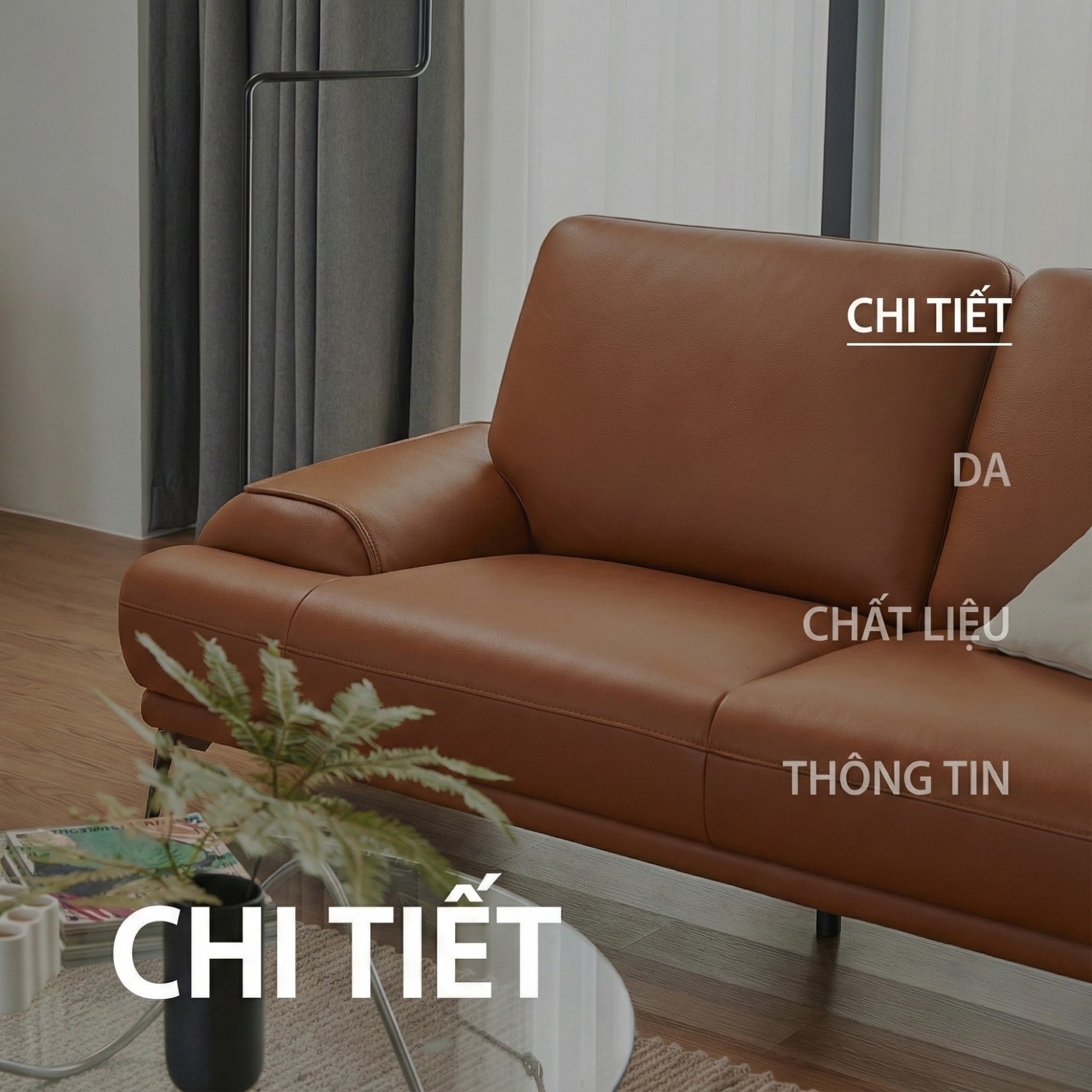 Sofa MILAN - Sofa Da Cao Cấp Hiện Đại Thiết Kế Tối Giản Thoải Mái
