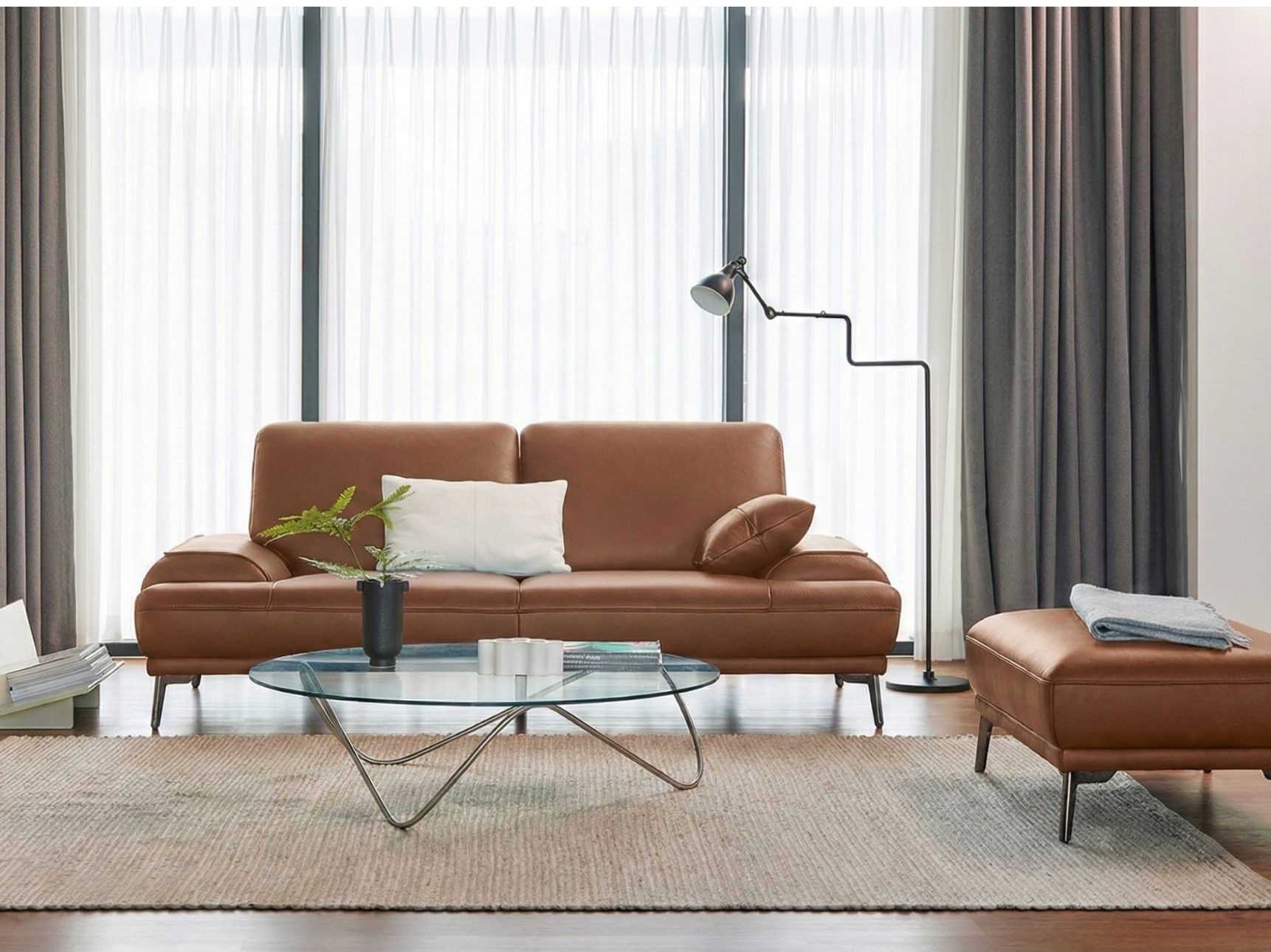Sofa MILAN - Sofa Da Cao Cấp Hiện Đại Thiết Kế Tối Giản Thoải Mái
