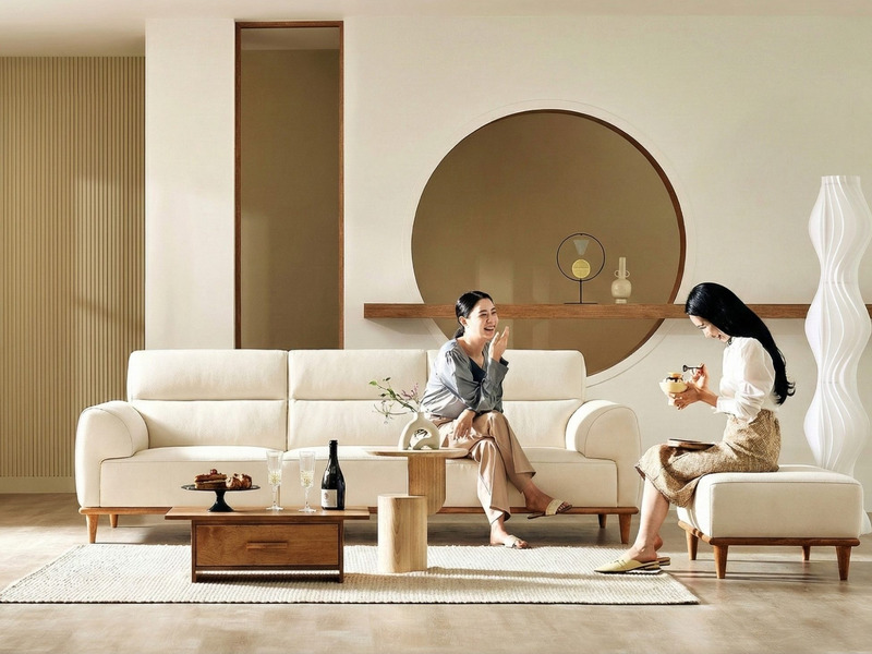 Sofa NATURA – Sofa Gỗ Mộc Mạc Bọc Da Cao Cấp Ấm Áp (Hàng Order)