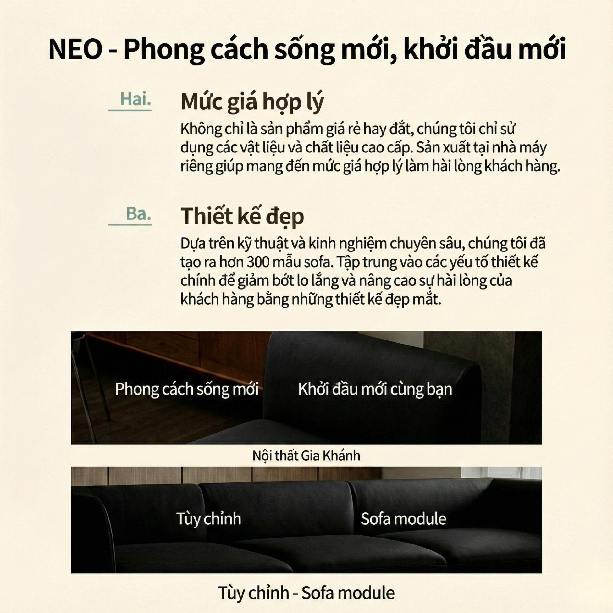 Sofa NEO - Sofa Đơn Bọc Da Kiểu Module Linh Hoạt Cho Phòng Khách Hiện Đại