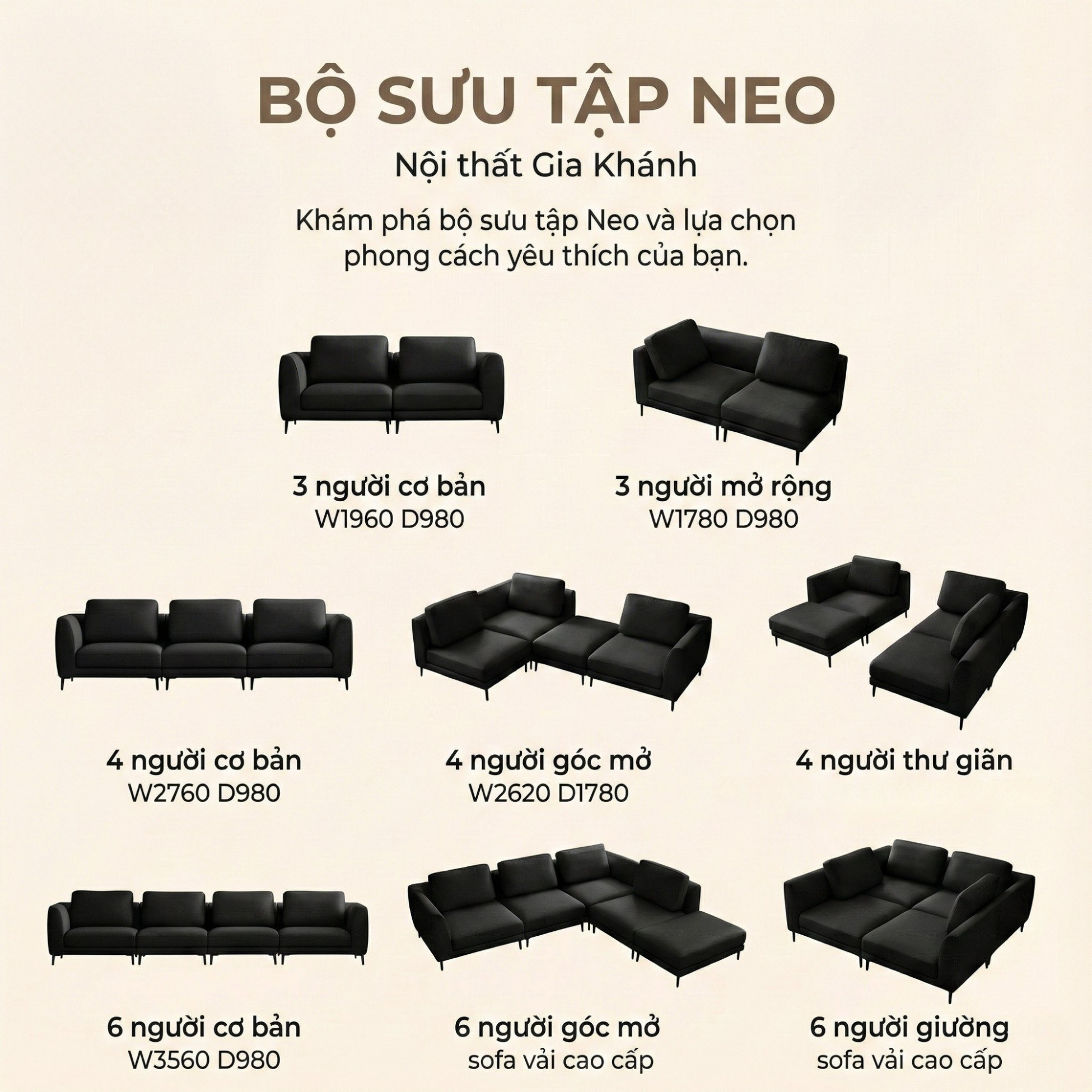 Sofa NEO - Sofa Đơn Bọc Da Kiểu Module Linh Hoạt Cho Phòng Khách Hiện Đại
