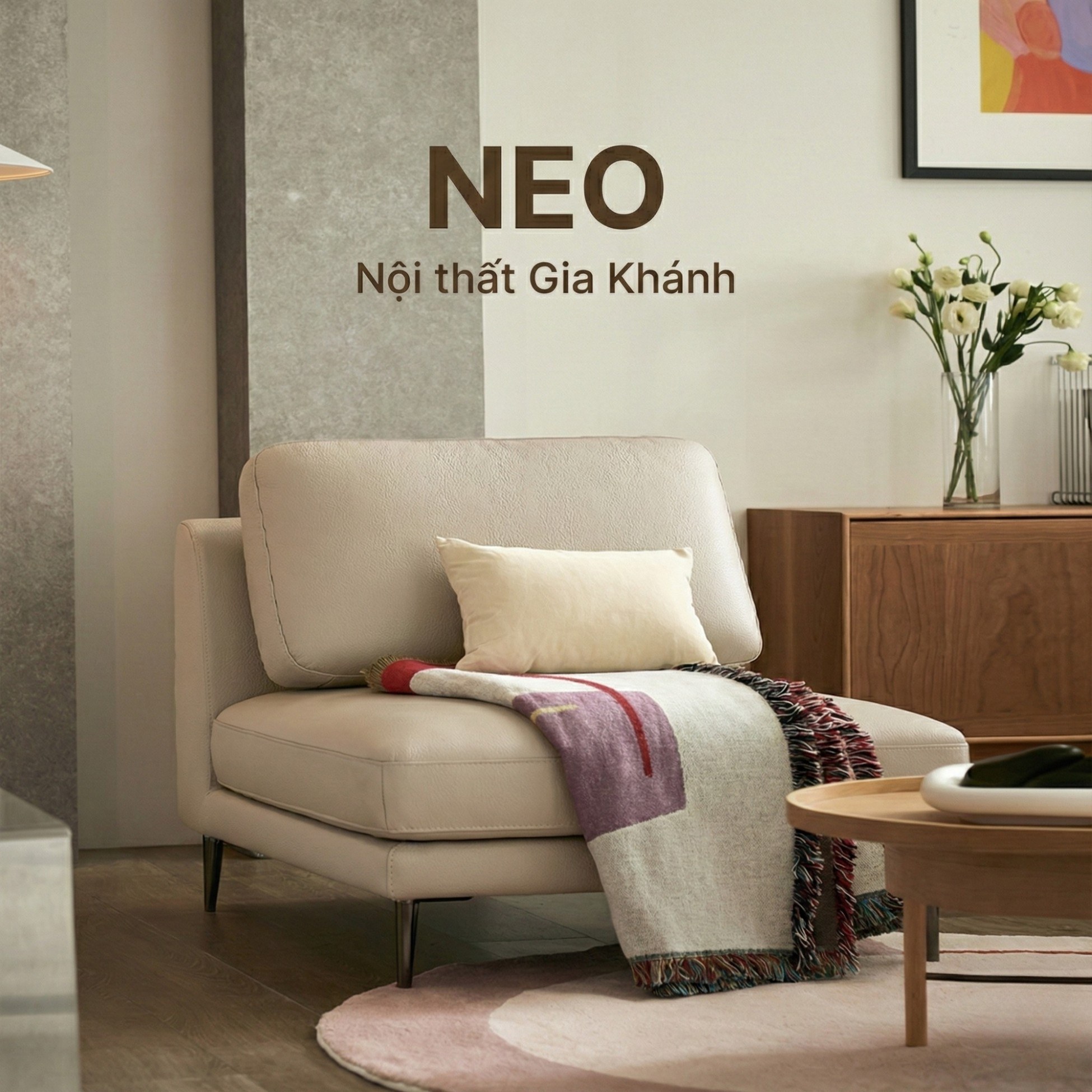 Sofa NEO - Sofa Đơn Bọc Da Kiểu Module Linh Hoạt Cho Phòng Khách Hiện Đại