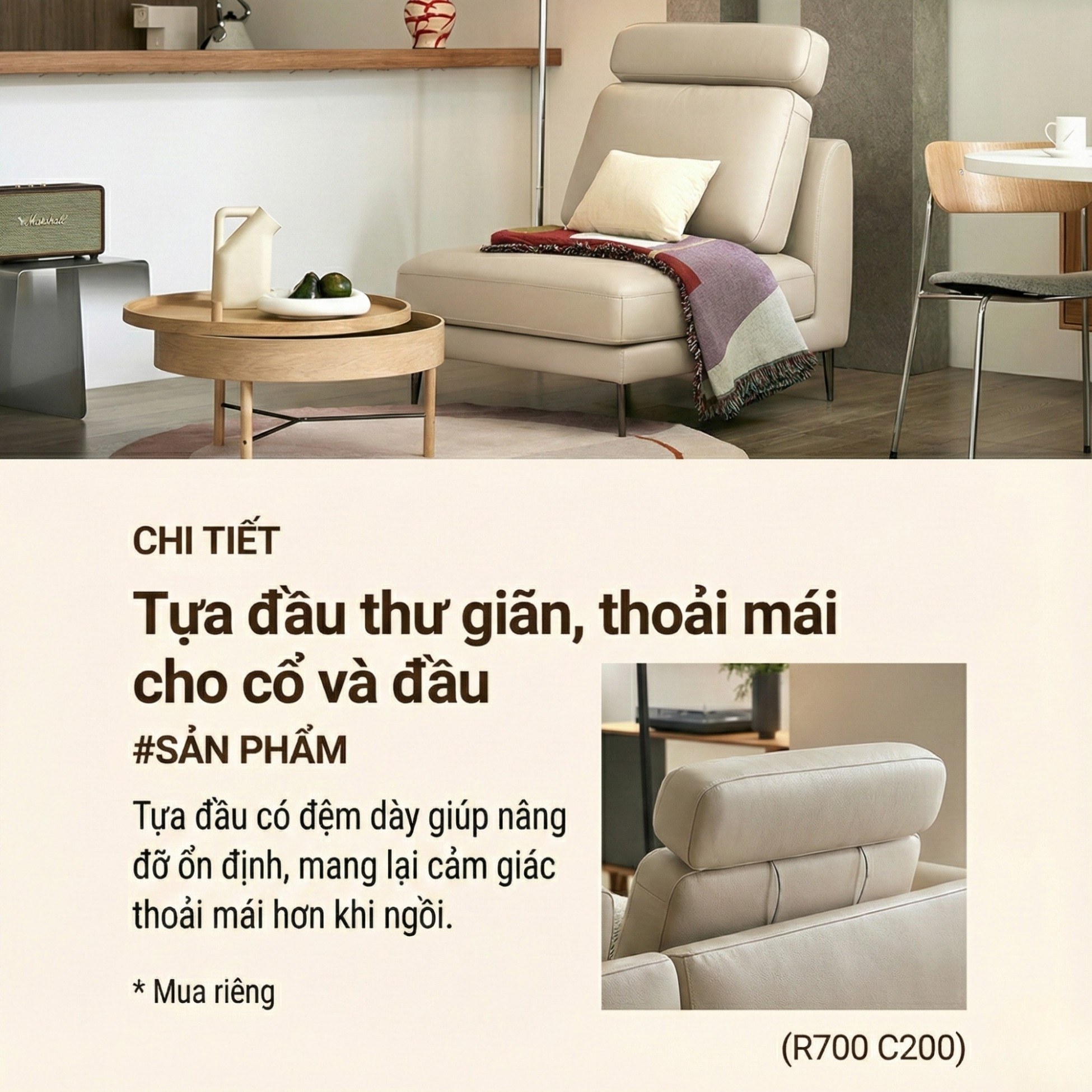 Sofa NEO - Sofa Đơn Bọc Da Kiểu Module Linh Hoạt Cho Phòng Khách Hiện Đại