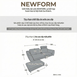 Sofa NEWFORM - Sofa Hiện Đại Với Da Cao Cấp Dạng Mô-đun Linh Hoạt