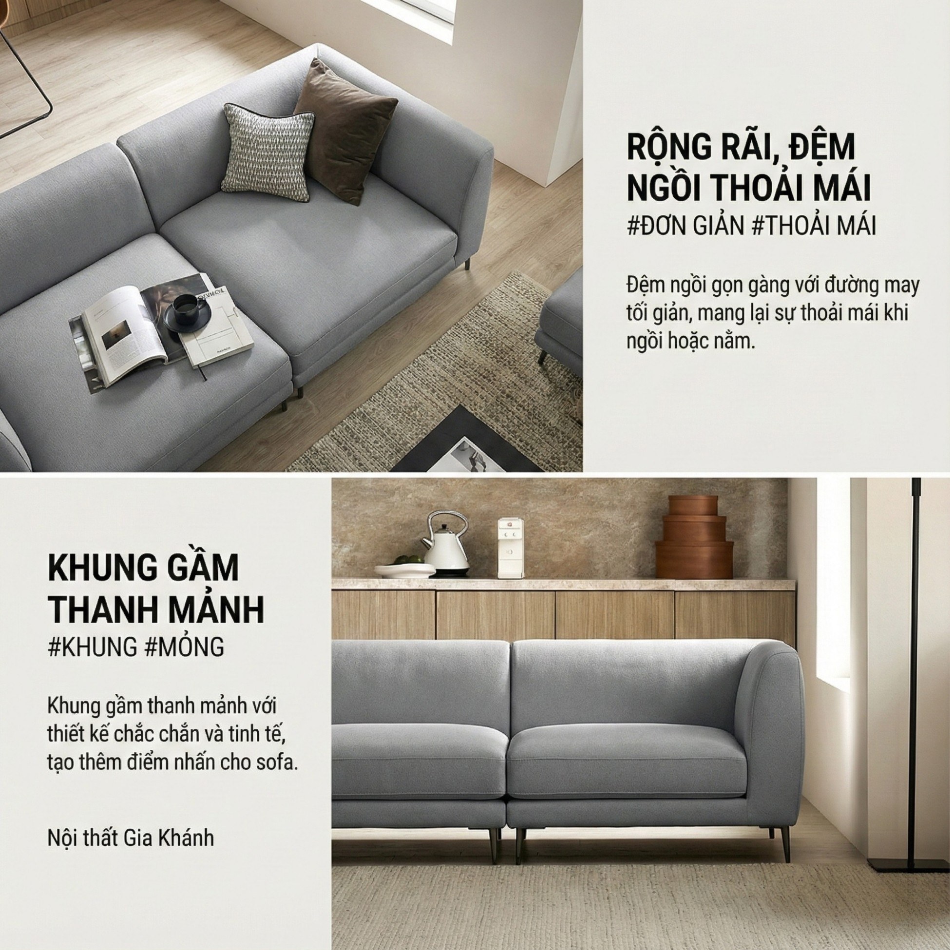 Sofa NEWFORM - Sofa Hiện Đại Với Da Cao Cấp Dạng Mô-đun Linh Hoạt 