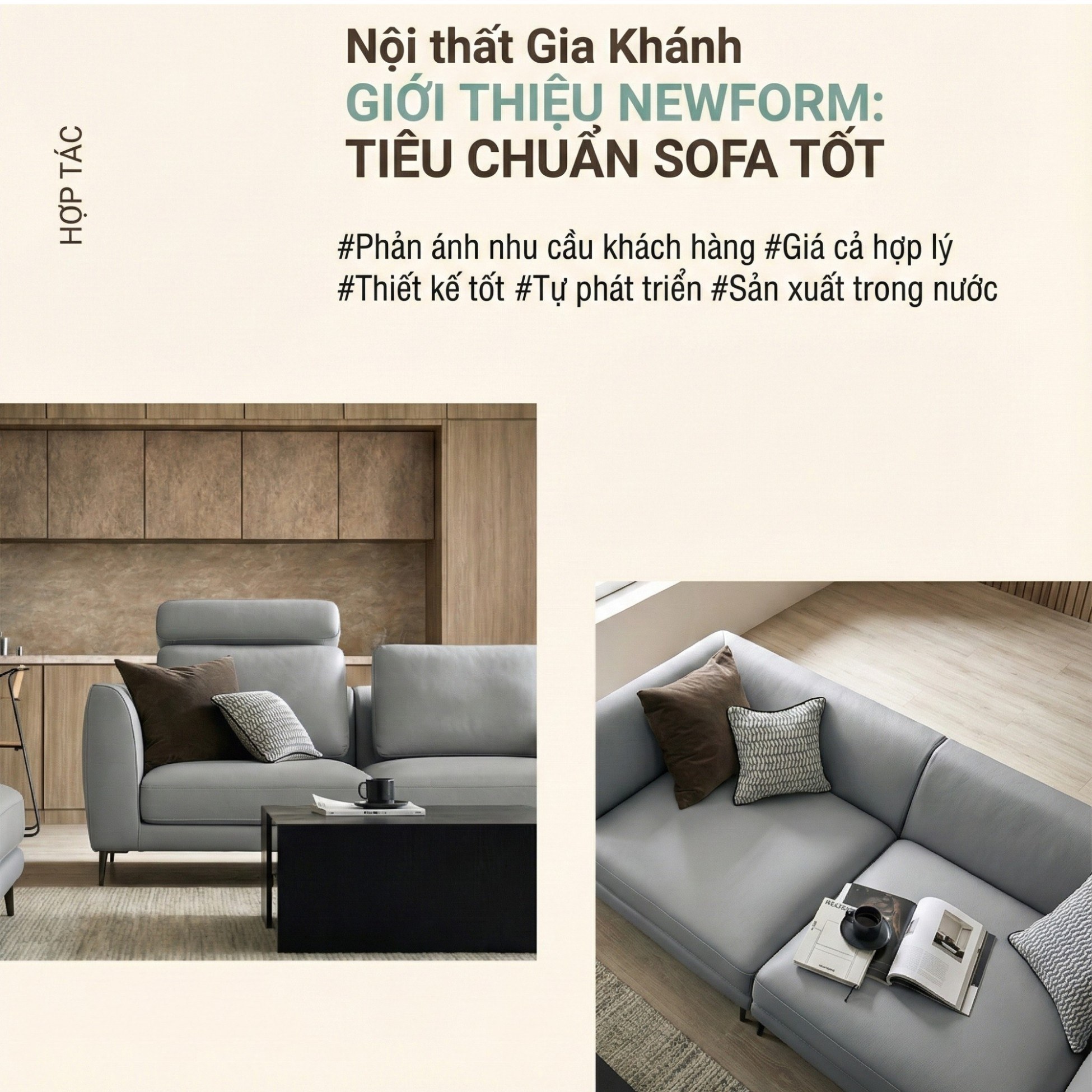 Sofa NEWFORM - Sofa Hiện Đại Với Da Cao Cấp Dạng Mô-đun Linh Hoạt 